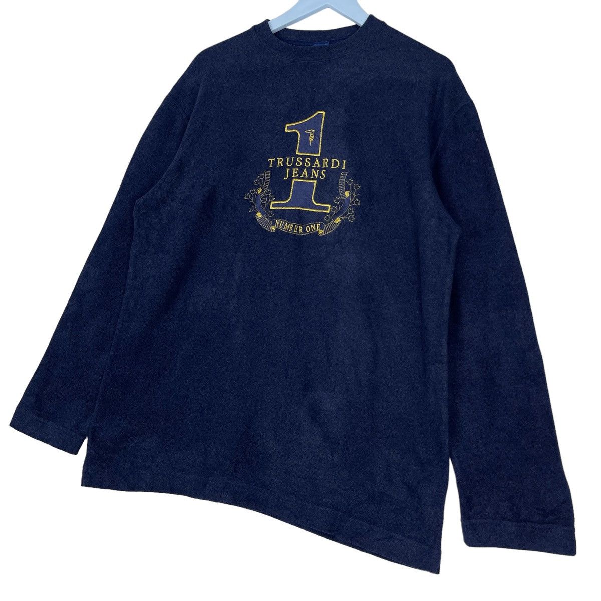 Trussardi × Vintage Vintage Trussardi Jeans Full Print Crewneck Sweatshirt Size US L / EU 52-54 / 3 - 2 Thumbnail