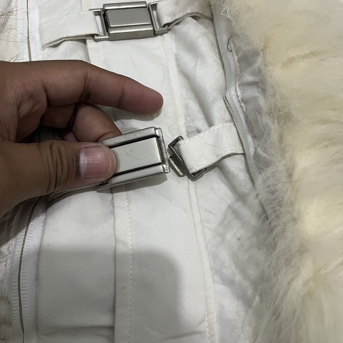14th Addiction Jade's - 2000s Grunge White Faux Fur Coat Jacket Lgb Ifsix Size US S / EU 44-46 / 1 - 14 Thumbnail