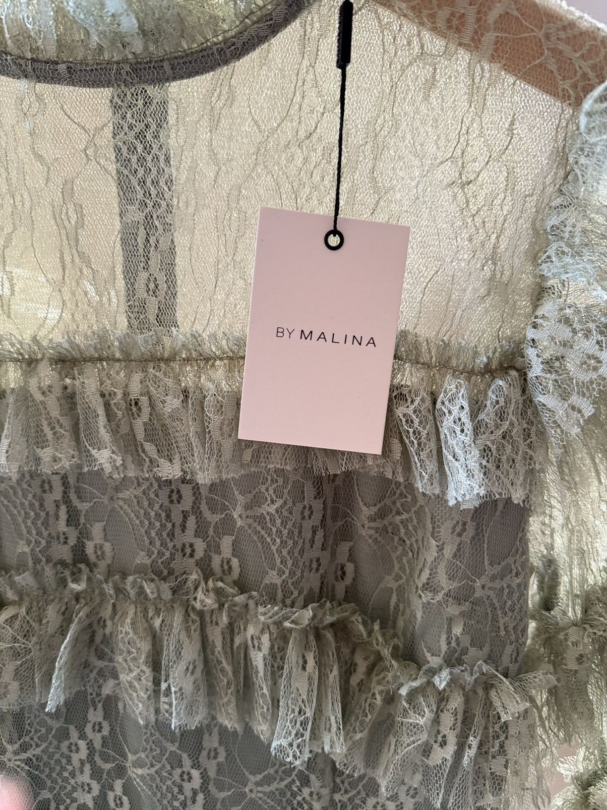 Other By Malina Green Lace dress Size S / US 4 / IT 40 - 4 Thumbnail
