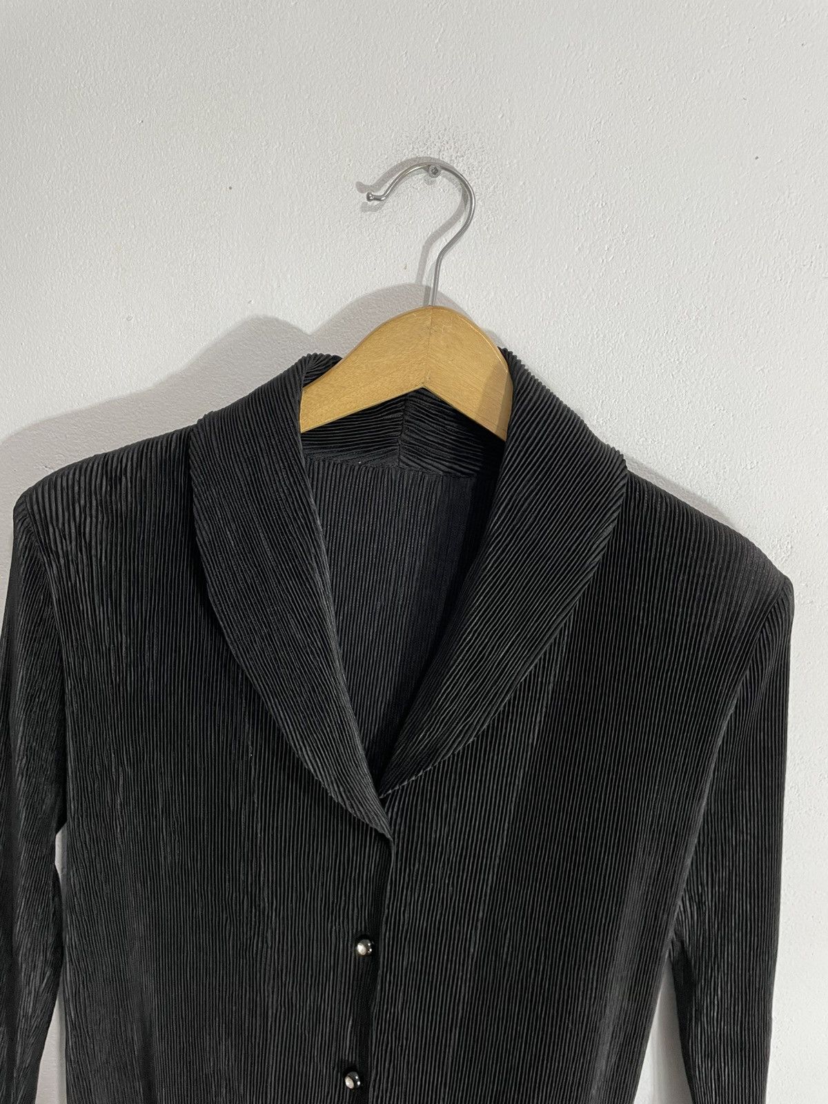 Yohji Yamamoto Undefined summer Black Pleated shirt Jacket issey style Size M / US 6-8 / IT 42-44 - 3 Thumbnail