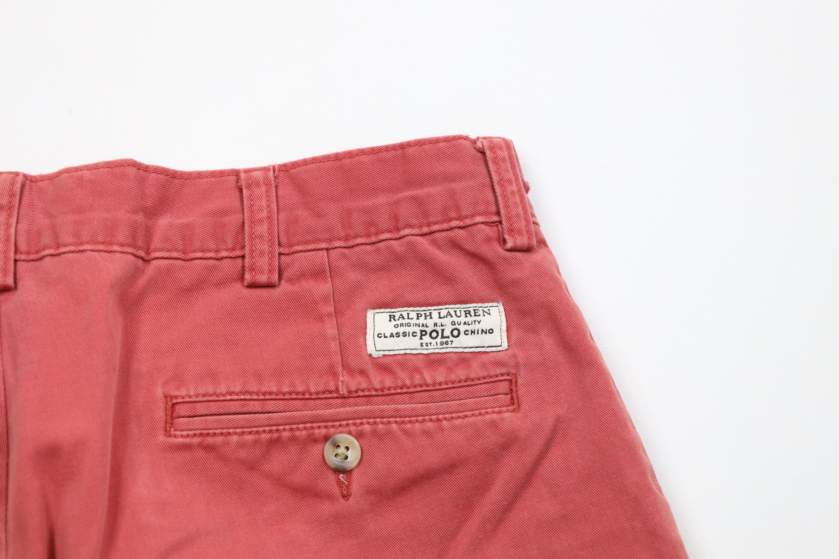 Ralph Lauren Vintage 90s Ralph Lauren Above Knee Chino Golf Shorts Red Size US 34 / EU 50 - 12 Thumbnail