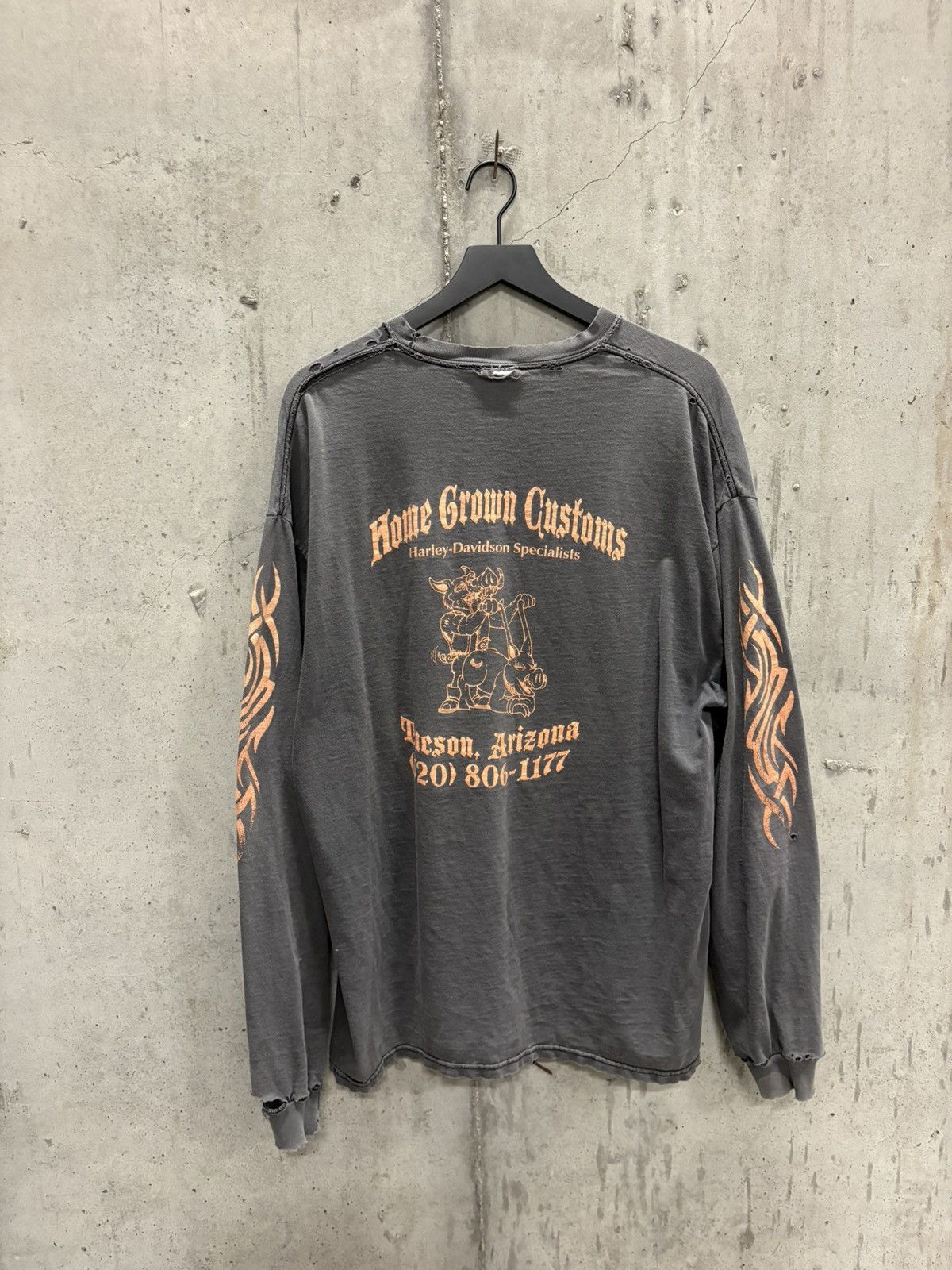 Vintage Vintage Home Grown Customs Shirt Biker Thrashed Faded Grunge Size US XXL / EU 58 / 5 - 1 Thumbnail