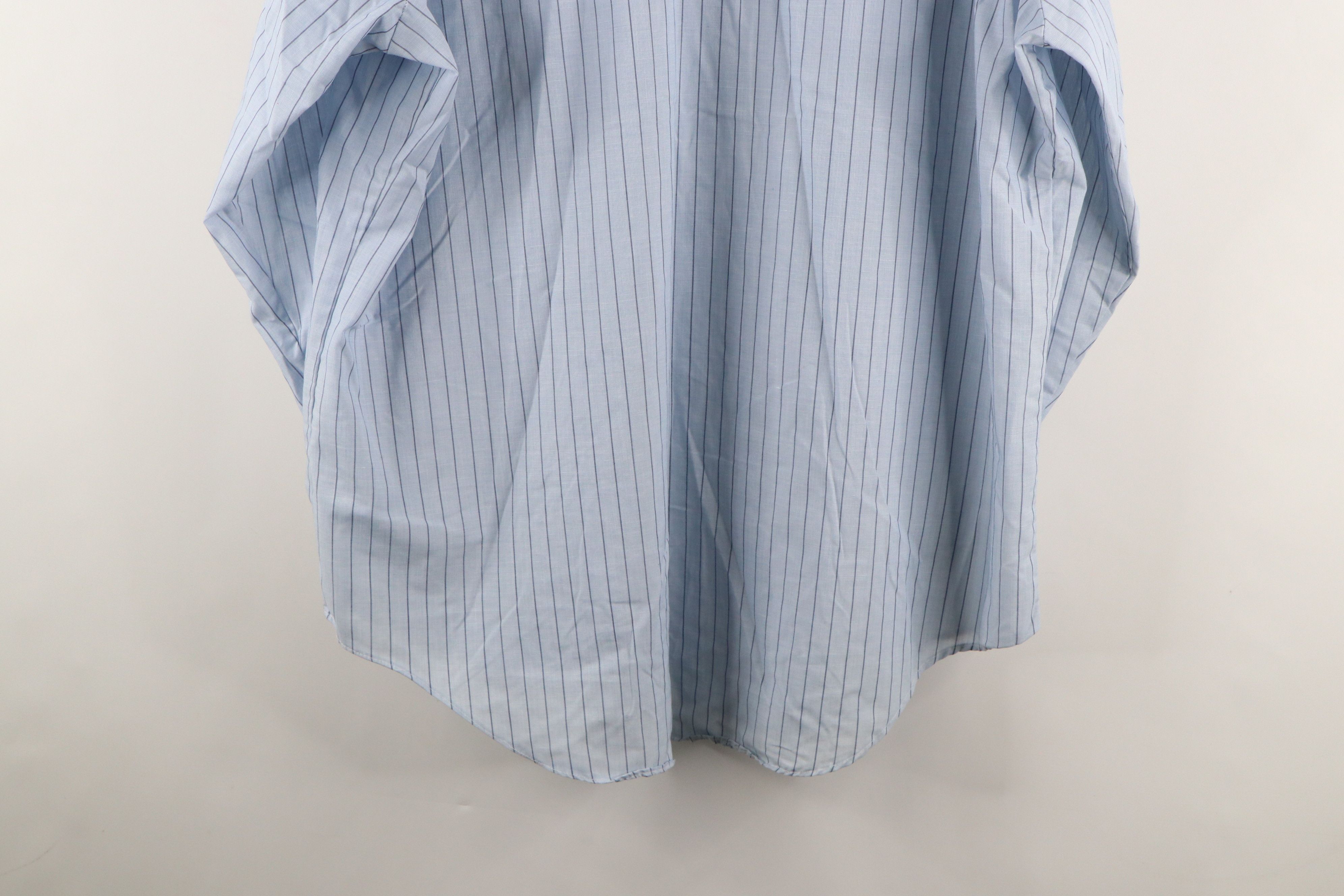Vintage Vintage 70s Streetwear Work Mechanic Button Shirt Blue USA Size US XL / EU 56 / 4 - 8 Thumbnail
