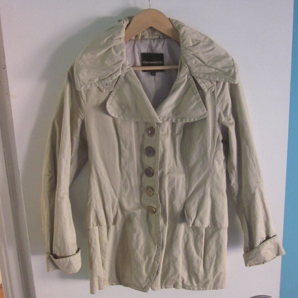 Vintage Creenstone Beige Jacket Size 36 Fits XS Button and Zip Front Size XS / US 0-2 / IT 36-38 - 2 Thumbnail