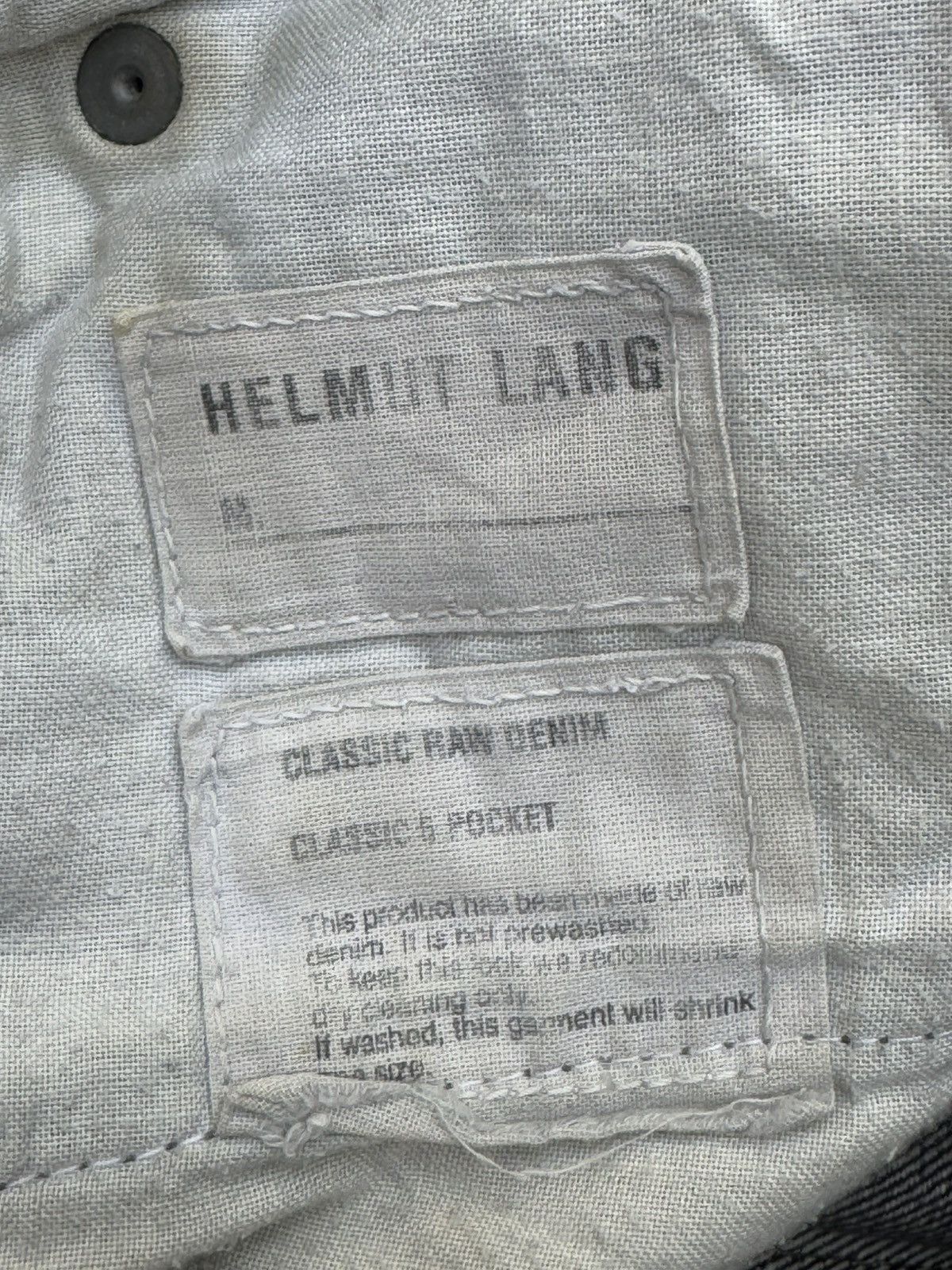 Helmut Lang Helmut Lang 2000's Raw Denim Grey Classic Cut Jeans Size US 30 / EU 46 - 7 Thumbnail