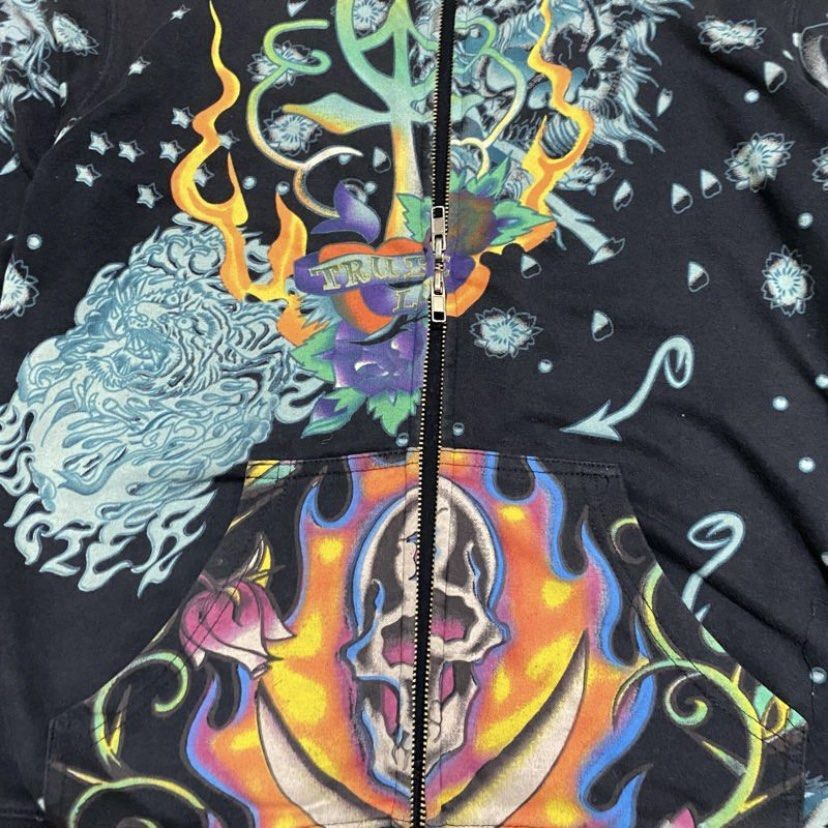 Christian Audigier × Ed Hardy × Vintage Ed hardy hoodie print Iswn retro punk style Size US M / EU 48-50 / 2 - 4 Thumbnail