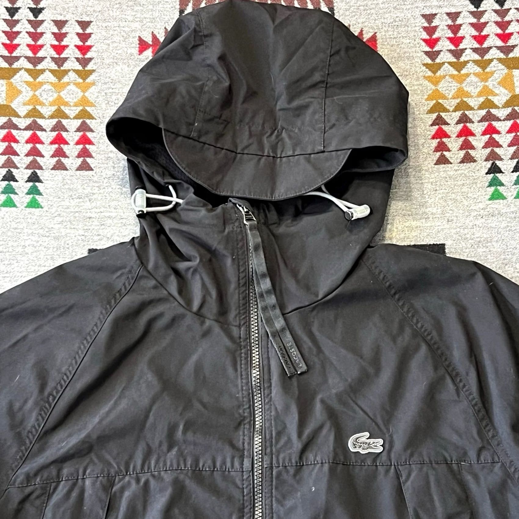 Lacoste Lacoste Hooded Jacket Mens Large Black Full Zip Lined L C8 Size US L / EU 52-54 / 3 - 6 Thumbnail
