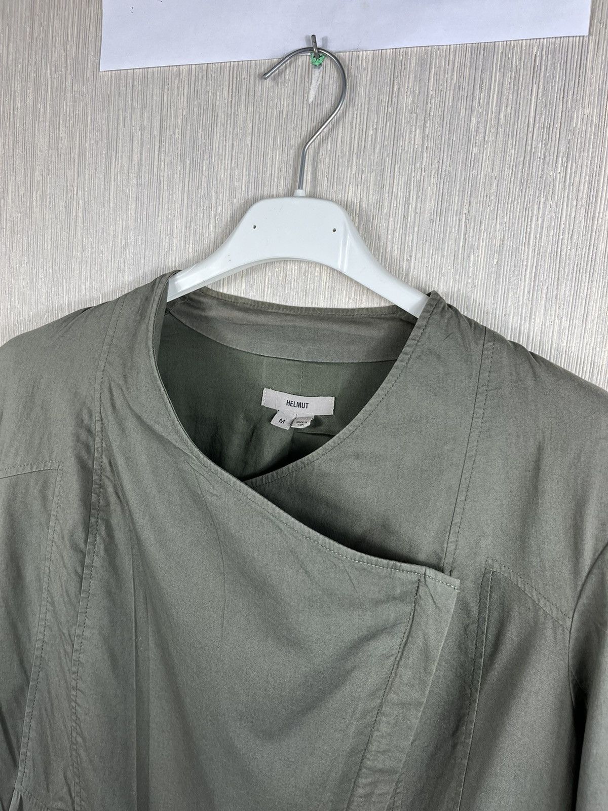 Helmut Lang × Vintage Helmut Lang moto biker cropped asymmetric zip draped jacket Size M / US 6-8 / IT 42-44 - 9 Thumbnail