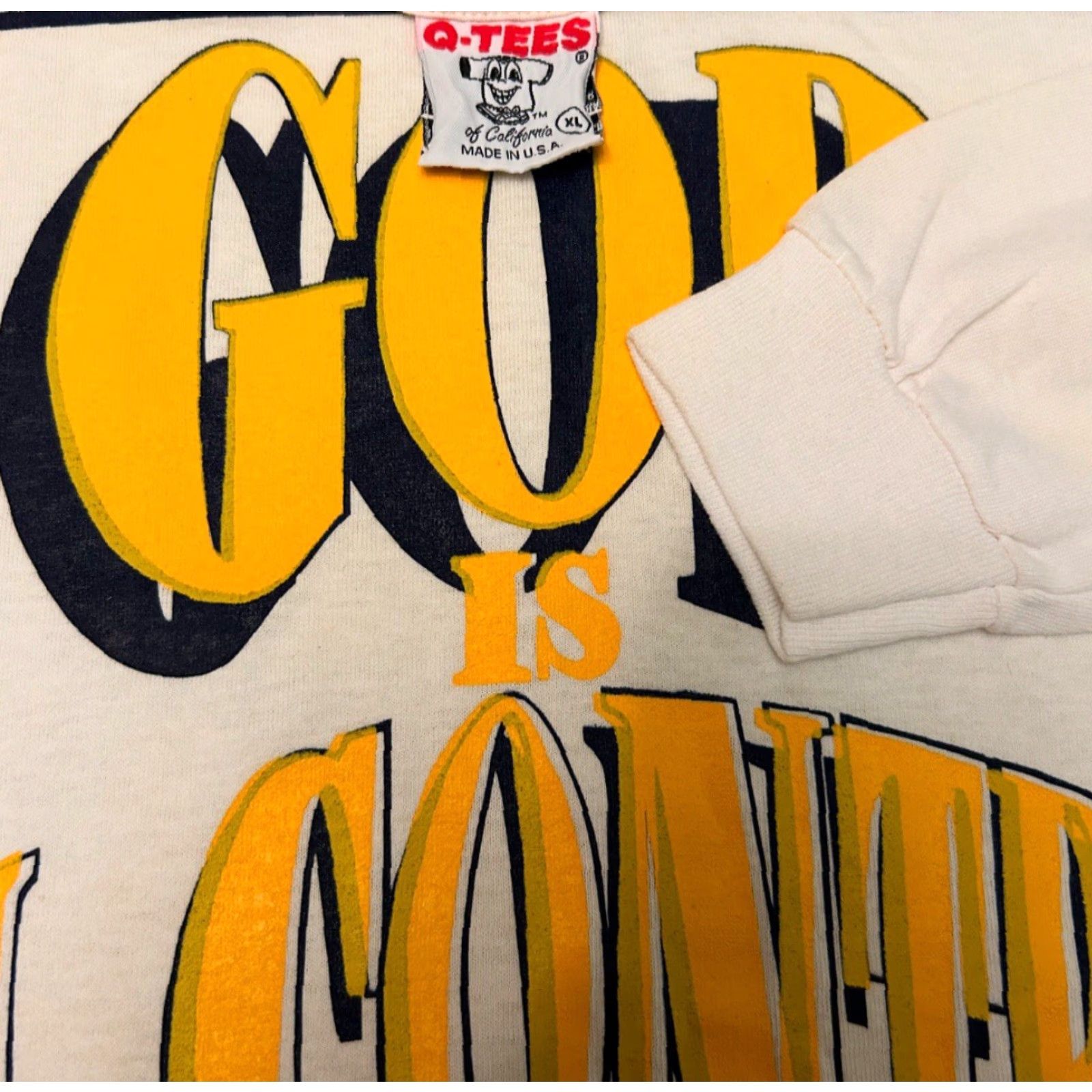 Vintage VINTAGE 90s Jesus Tee Longsleeve Shirt XL Mens White VTG Step Back And Let God Do It Shirt Size US XL / EU 56 / 4 - 2 Thumbnail