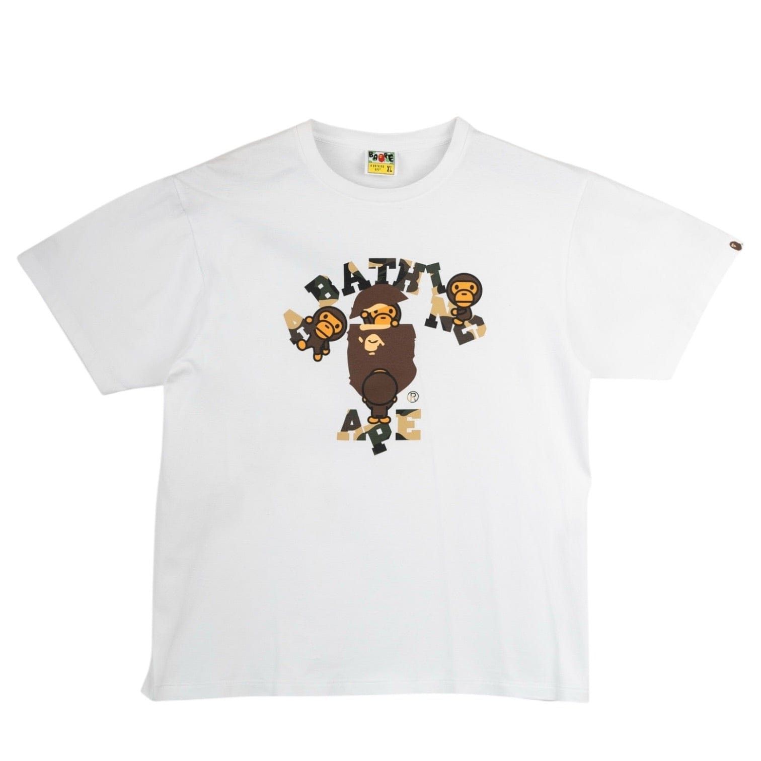 Bape Baby Milo Hanging Family Short Sleeve Tee Shirt White Size US XL / EU 56 / 4 - 1 Thumbnail