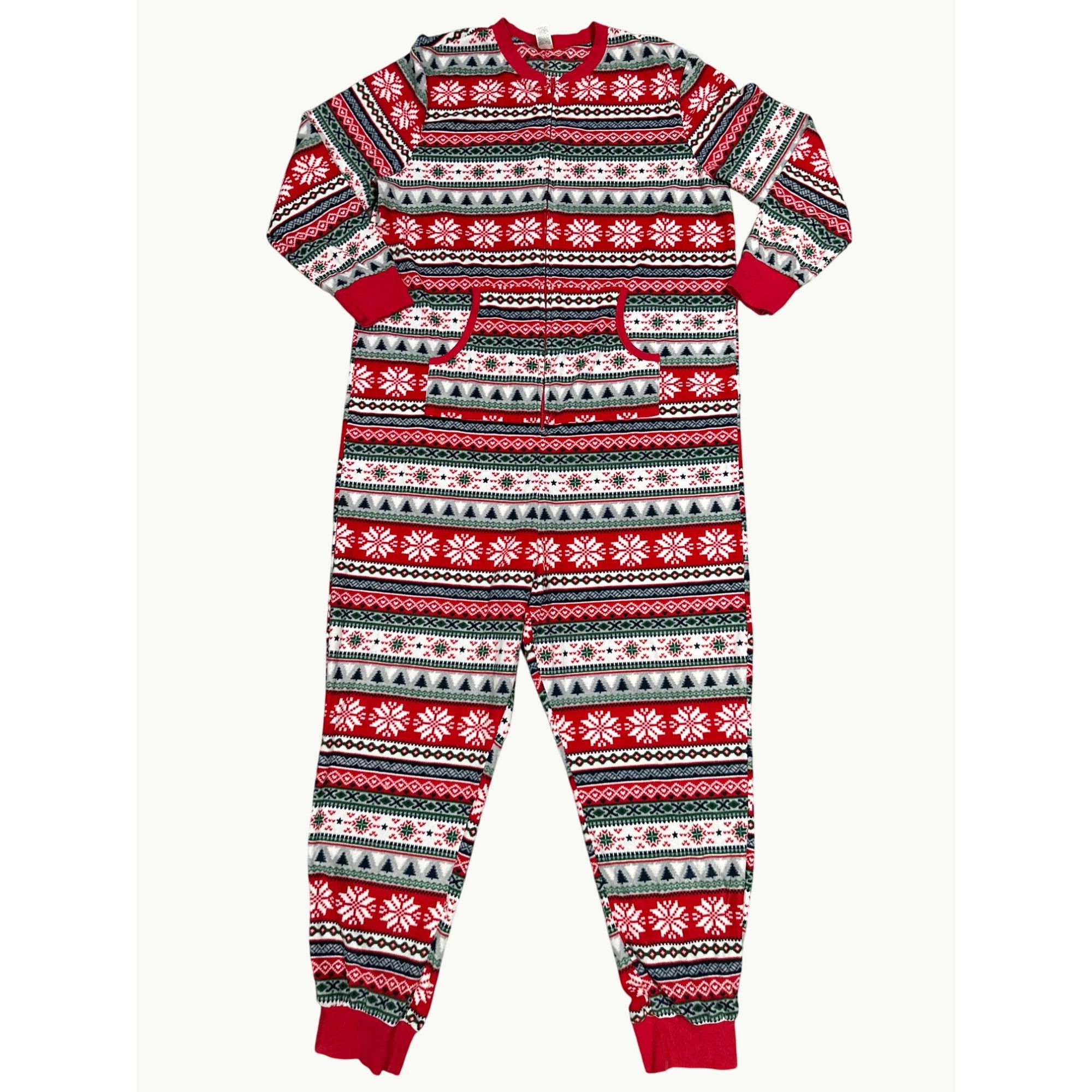 Other CCC Christmas Pajamas Mens Large Red Fair Isle One Piece Zip Size US L / EU 52-54 / 3 - 1 Thumbnail