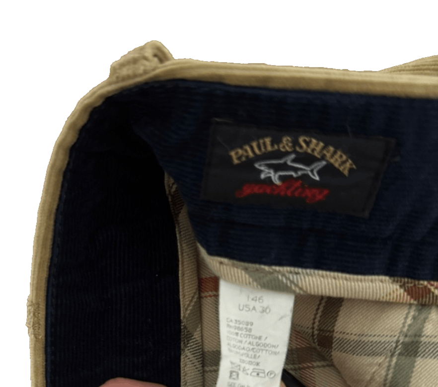 Paul & Shark Paul & Shark 31x32 Mens Corduroy Trousers Beige Pants Khaki Size US 31 - 7 Thumbnail