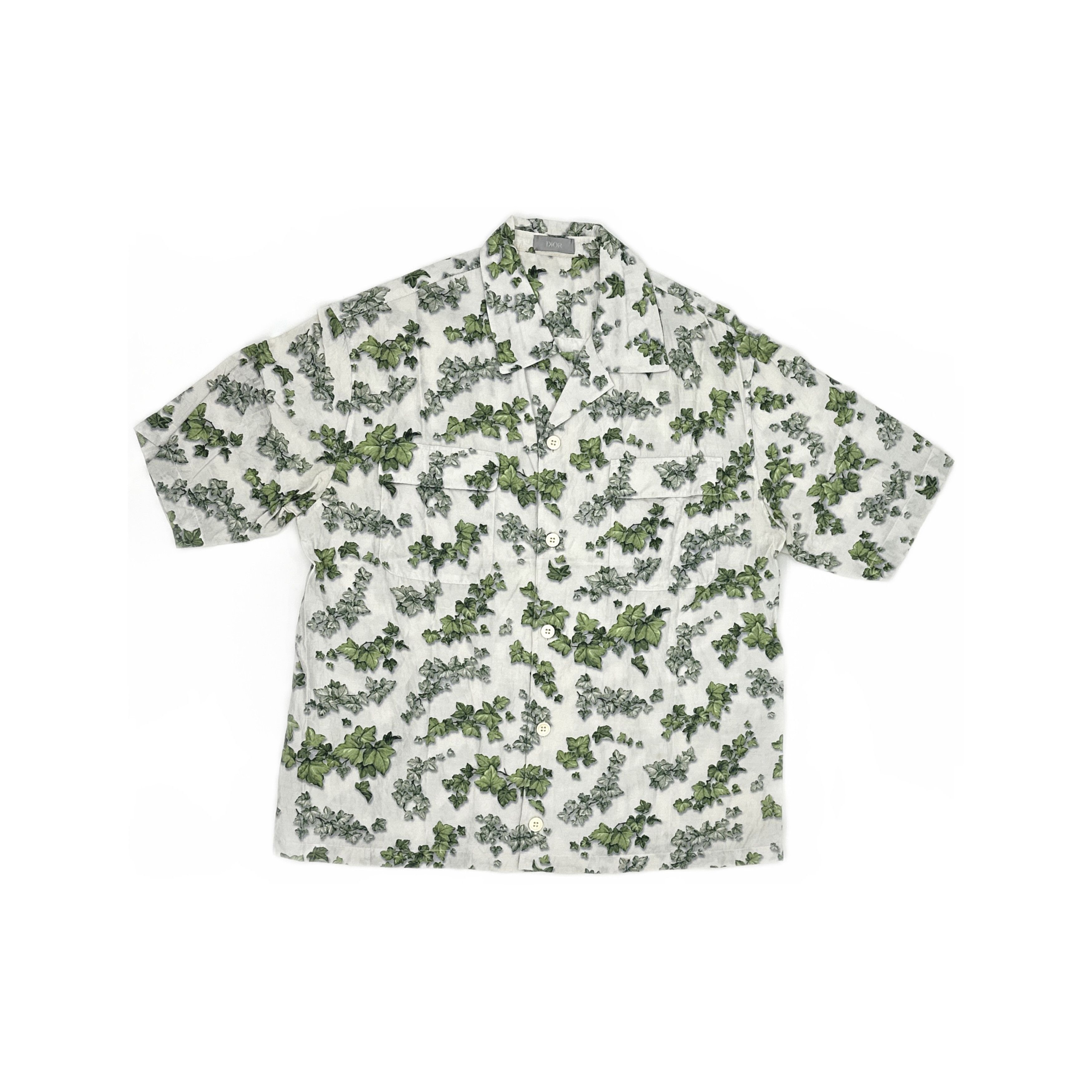 Dior Dior Floral Print Short Sleeve Shirt Size 38 Size US S / EU 44-46 / 1 - 1 Thumbnail