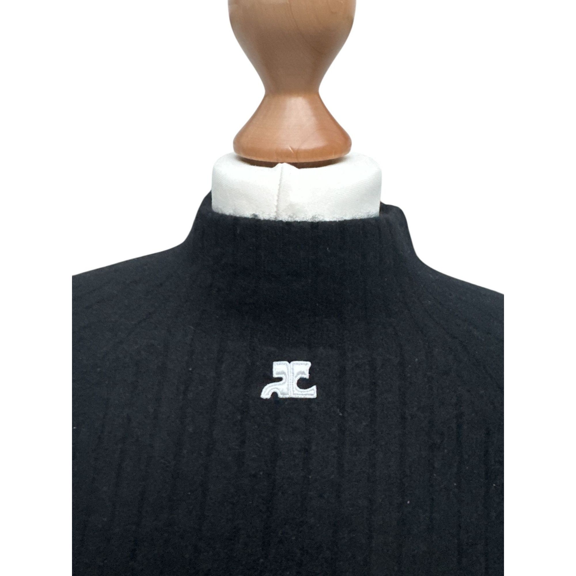Courreges Black Cashmere Sweater Size S / US 4 / IT 40 - 2 Thumbnail