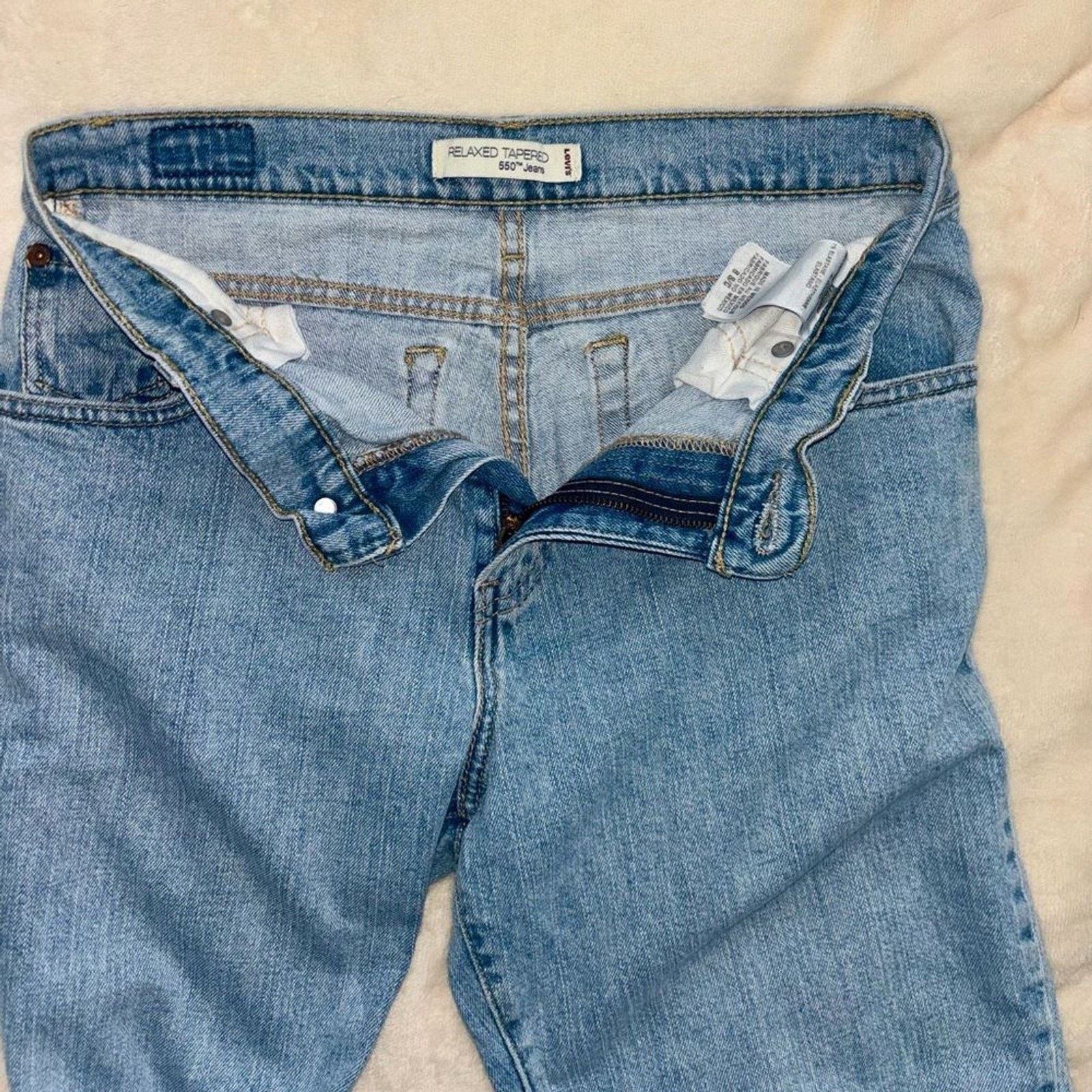 Levi's 505 Levis Light Wash Relaxed Tapered Jeans 8 Short Size 30" / US 8 / IT 44 - 6 Thumbnail