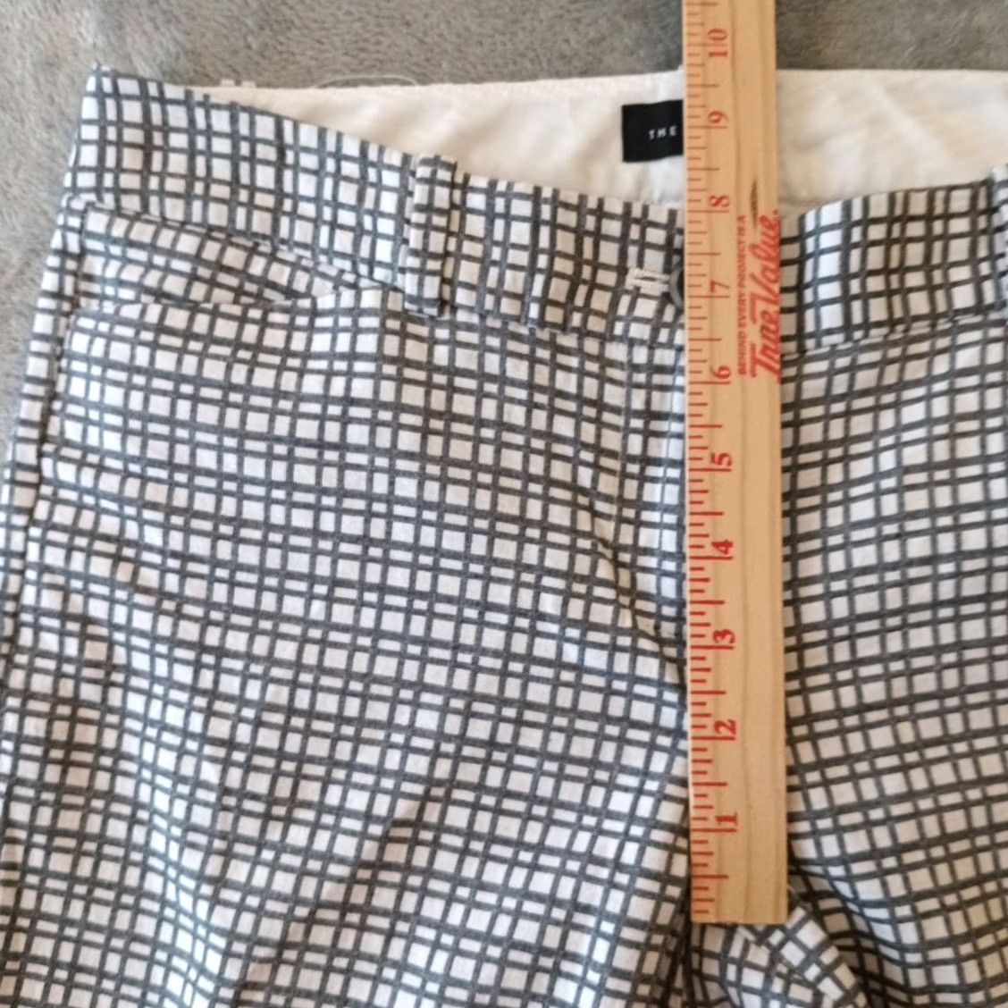 Vintage The Limited Pants Womens Size 4 Gray Plaid 30x25 Low Rise Dress Pants Straight Inseam 25 Size 27" / US 4 / IT 40 - 4 Thumbnail