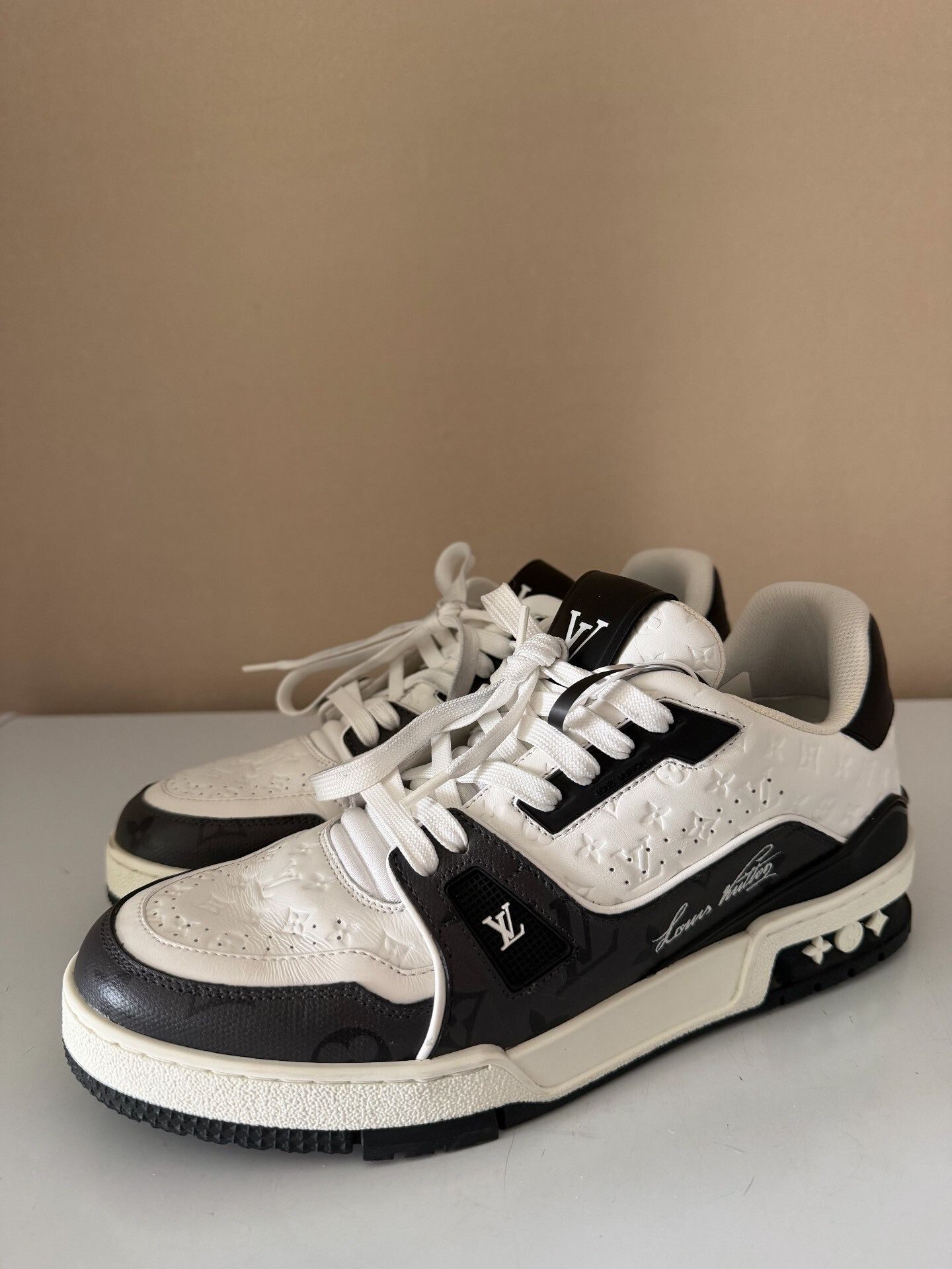 LV Trainer Black White Sneakers