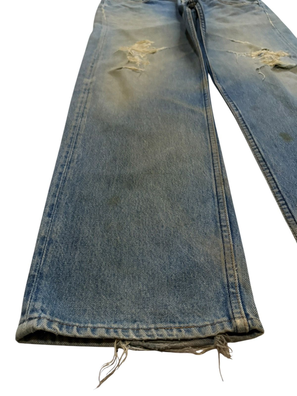 Levi's Vintage 90s Levis 501xx Mud Wash Distressed Baggy Jeans Size US 37 - 6 Thumbnail