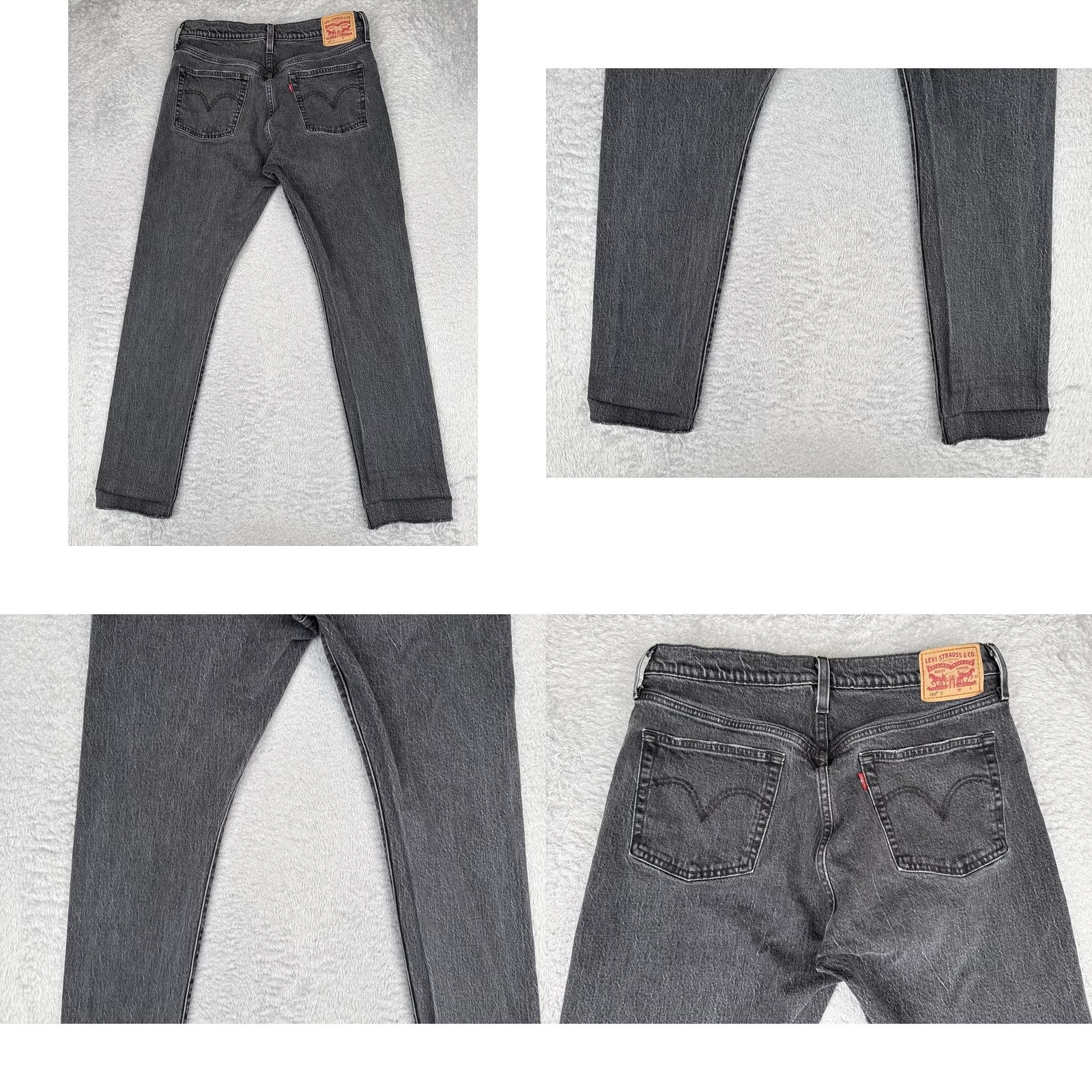 Levi's Levi's 501 Jeans Womens W31 L30 High Rise Slim Tapered Charcoal Gray Denim Stretch 5-Pocket Size 24" / US 00 / IT 34 - 10 Thumbnail