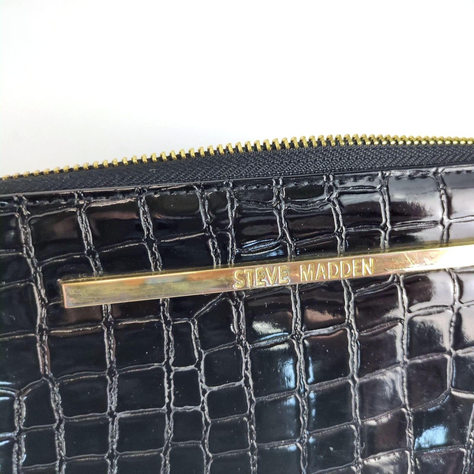Steve Madden Steve Madden Faux Patent Leather Zip Around Clutch Wallet Size ONE SIZE - 8 Thumbnail