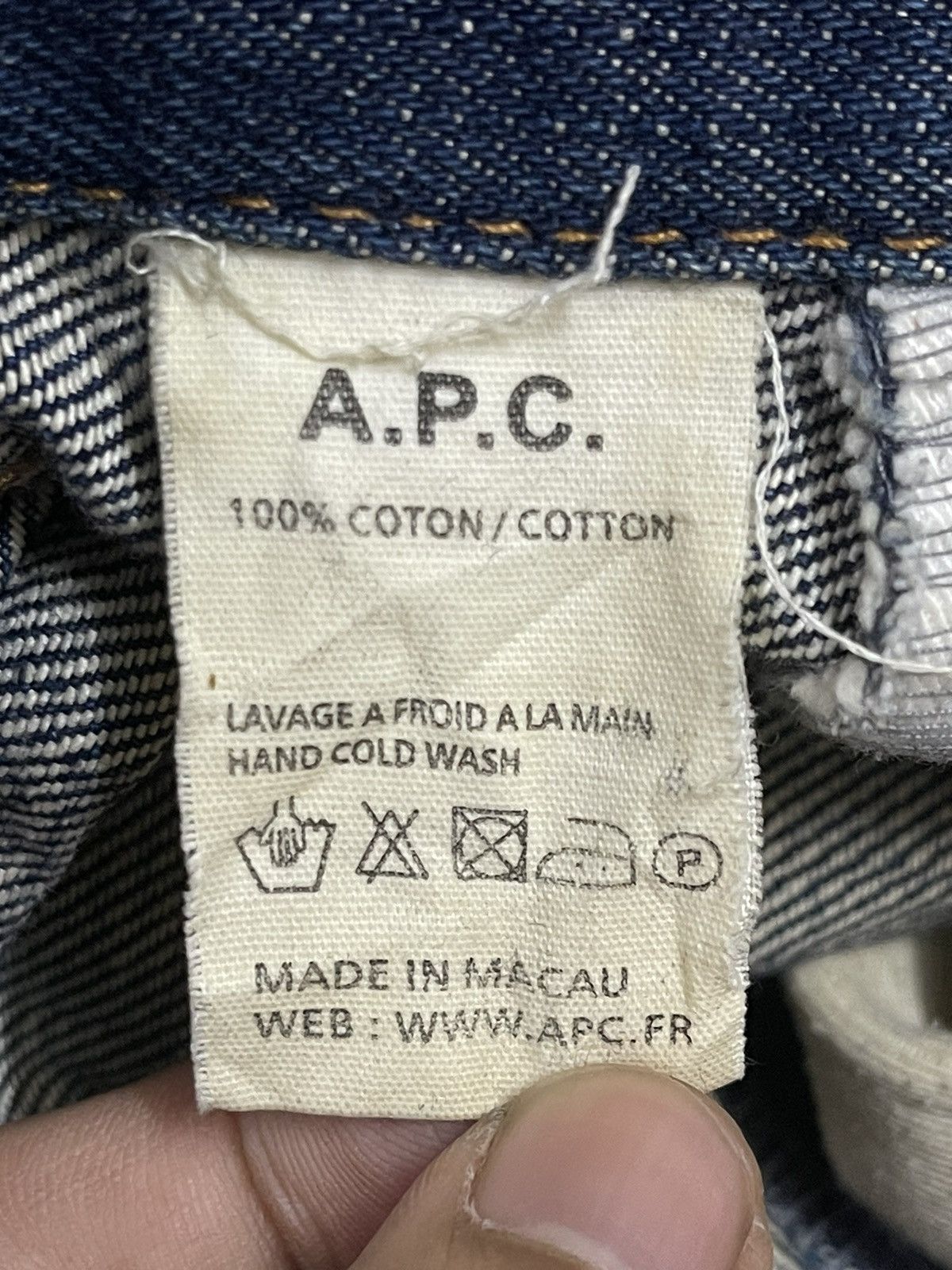 A.P.C. Vintage A.P.C Petit Selvedge Blue Wash Jeans Droit Etroit Size US 32 / EU 48 - 14 Thumbnail