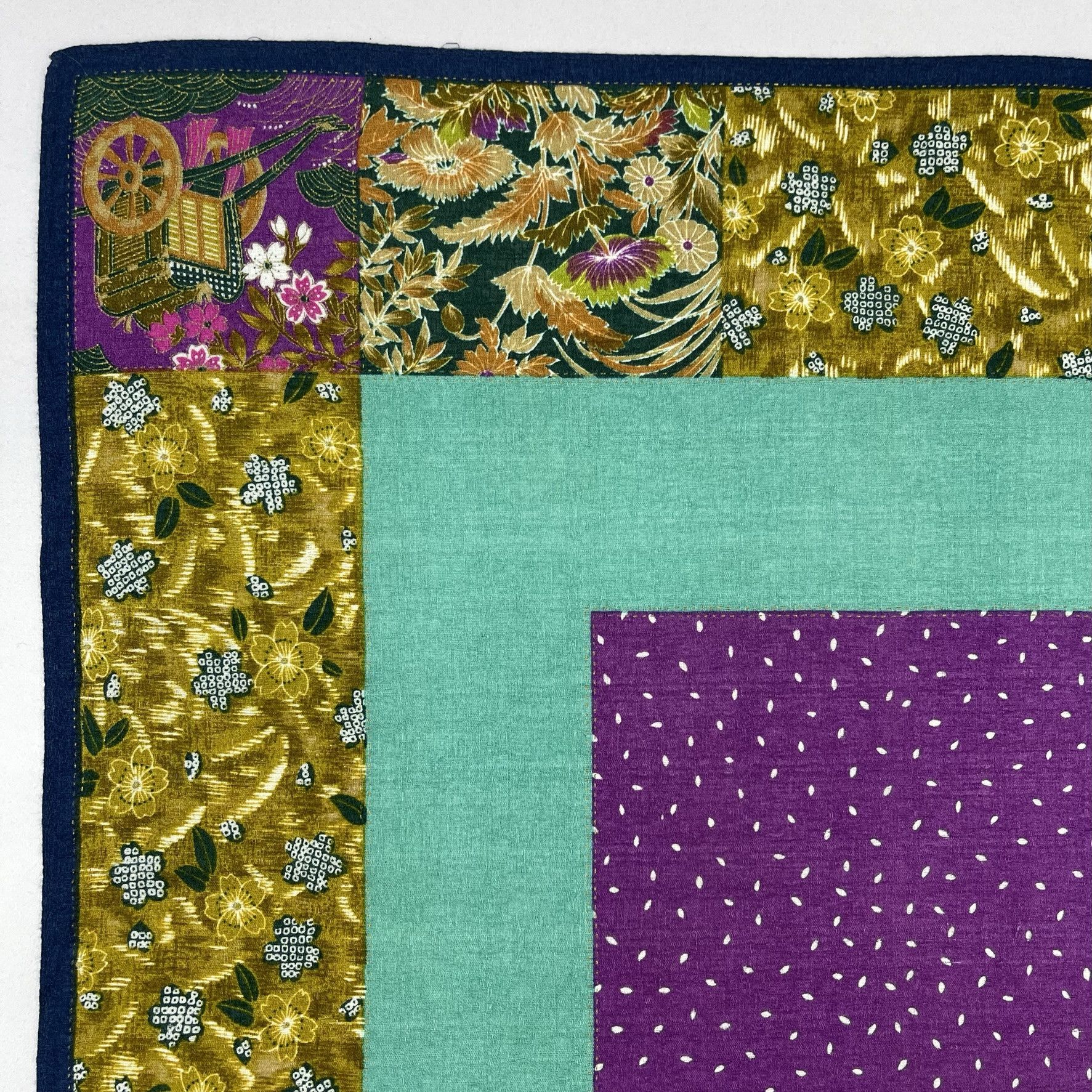 Japanese Brand Vintage Japanese Furoshiki Wrap Handkerchief - 5029 Size ONE SIZE - 5 Thumbnail