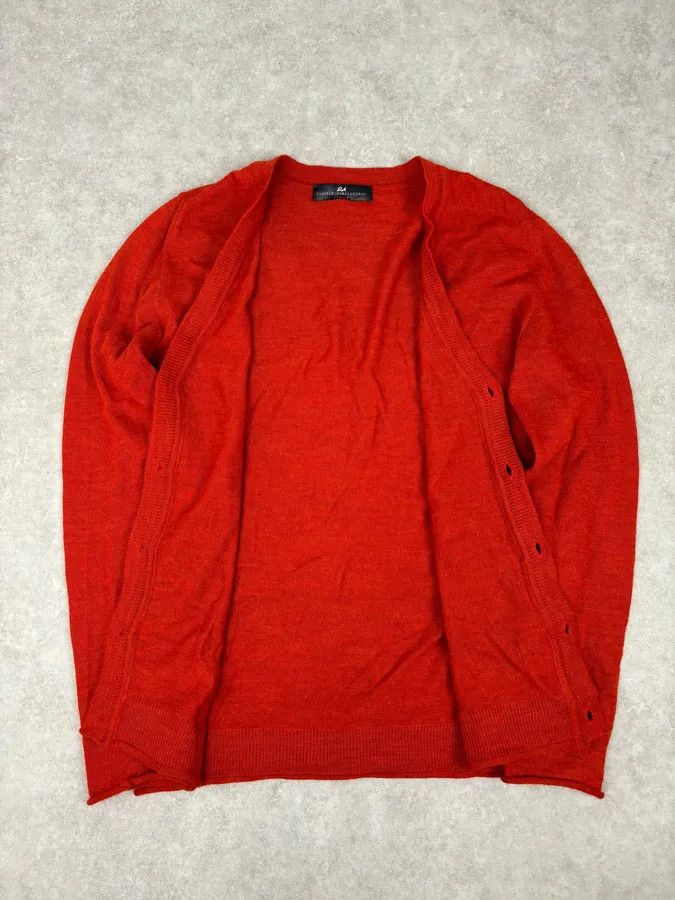 Daniele Alessandrini Daniele Alessandrini Orange Minimalist Cardigan Sweater Size US M / EU 48-50 / 2 - 7 Thumbnail