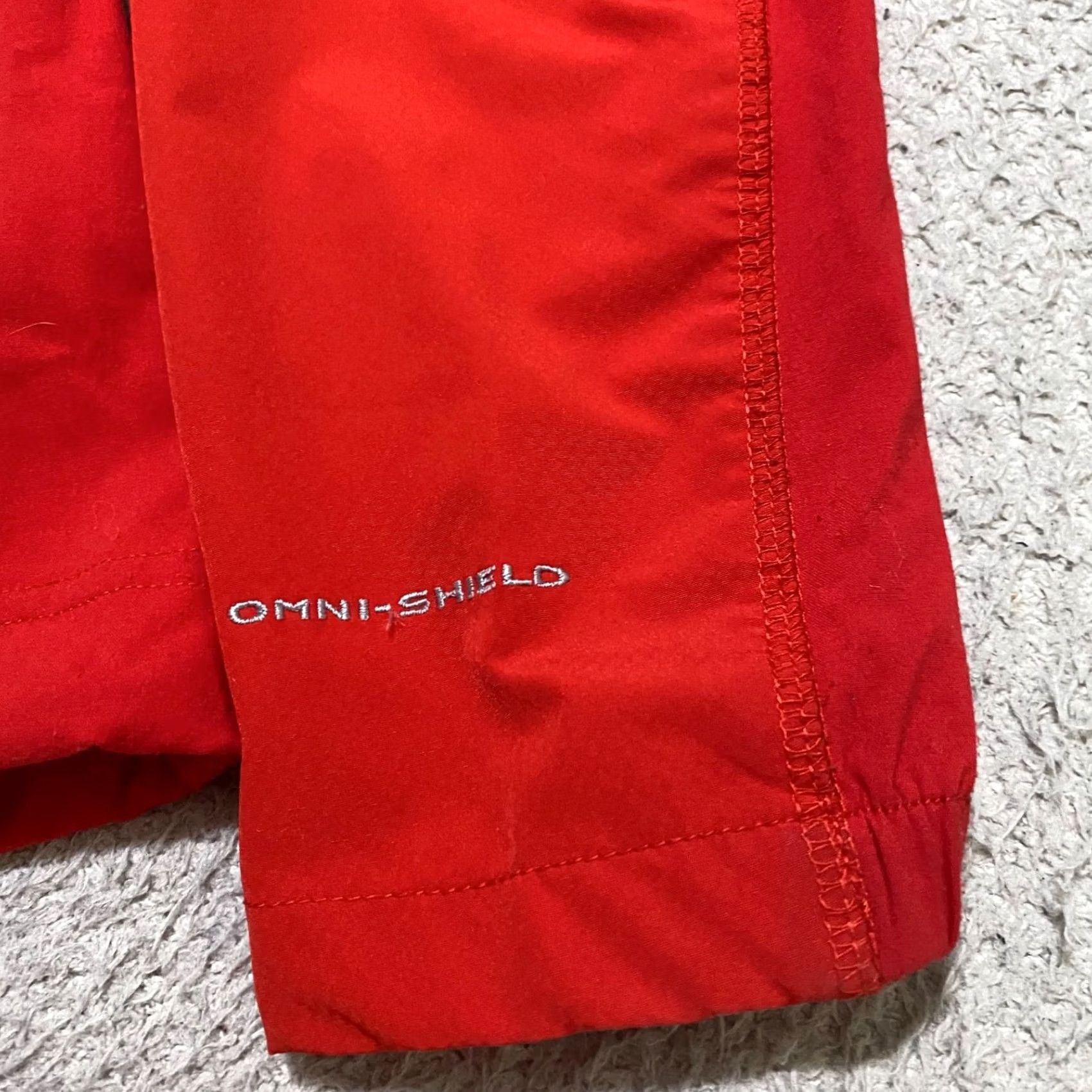 Vintage Columbia Omni-Shield Jacket Windbreaker Red Womens XL Zip Hooded Pockets Fall Winter Spring Adult Women Size XL / US 12-14 / IT 48-50 - 4 Thumbnail