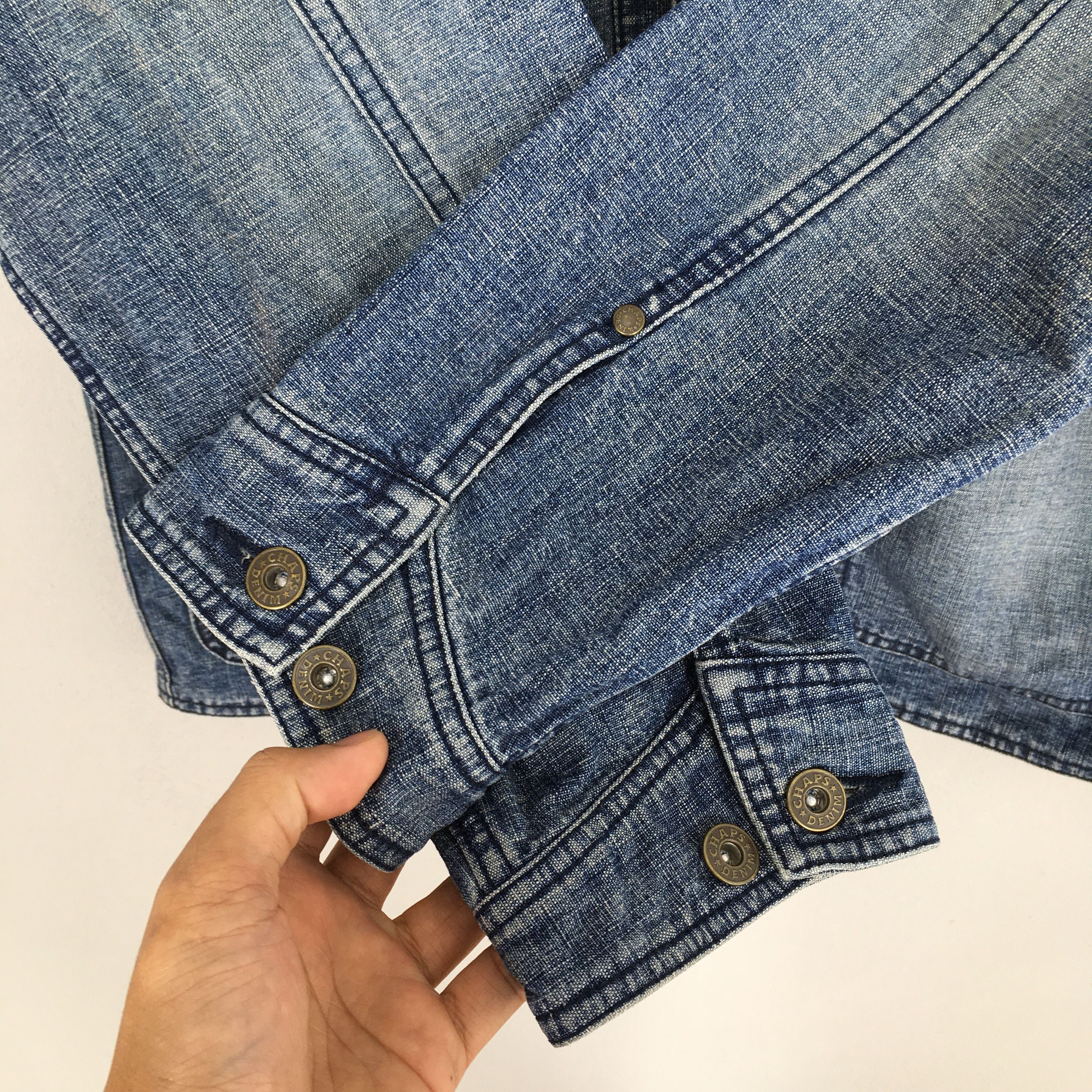 Chaps Vintage 1990s Chaps Denim Workers Chore Blue Jacket Large Size US S / EU 44-46 / 1 - 4 Thumbnail