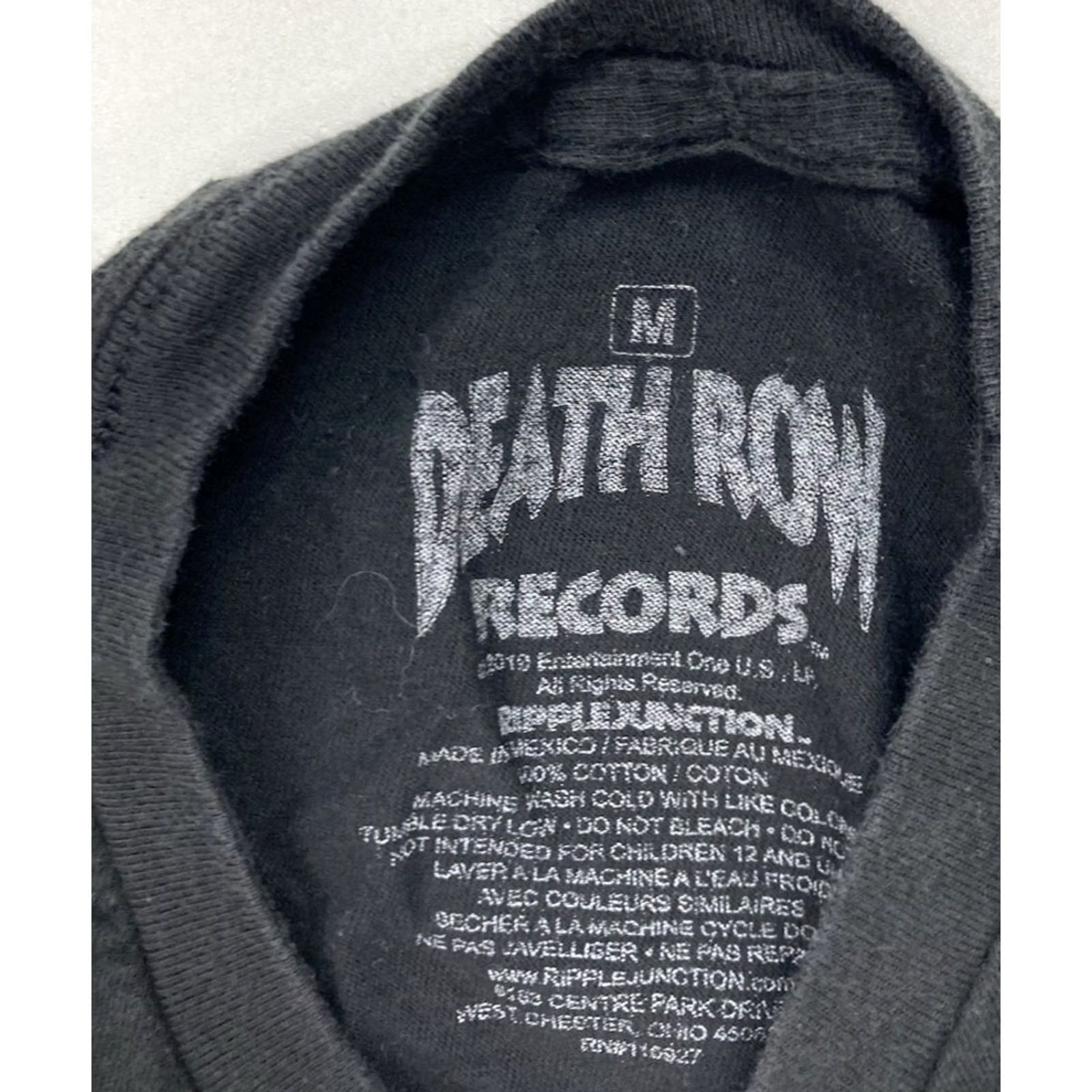 Ripple Junction VINTAGE Death Row Records T-Shirt Women Medium Black Short Sleeve Music Shirt Size M / US 6-8 / IT 42-44 - 4 Thumbnail