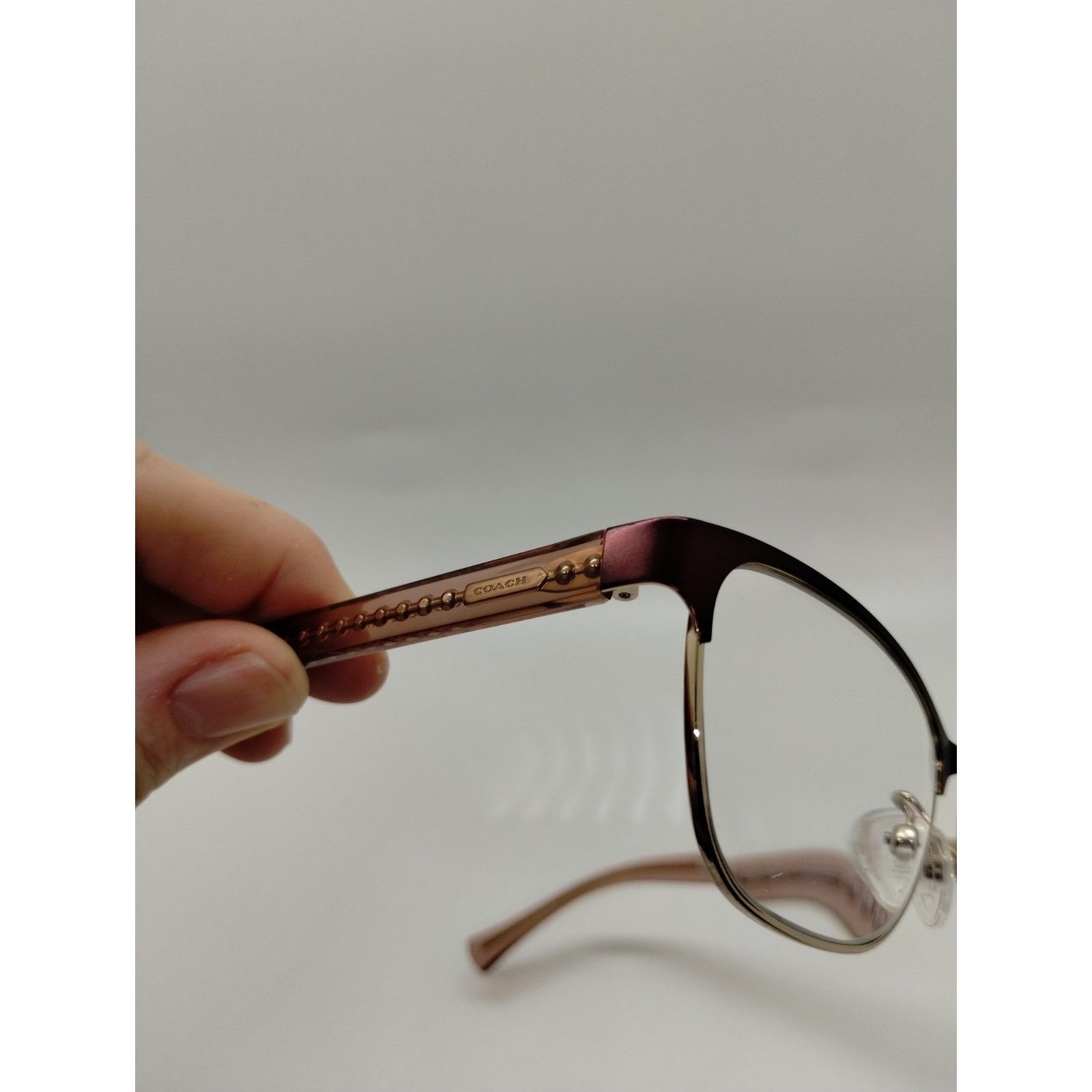 Coach Coach HC 5067 T 9235 Burgundy Gold Cherry Eyeglass Frames Size ONE SIZE - 11 Thumbnail