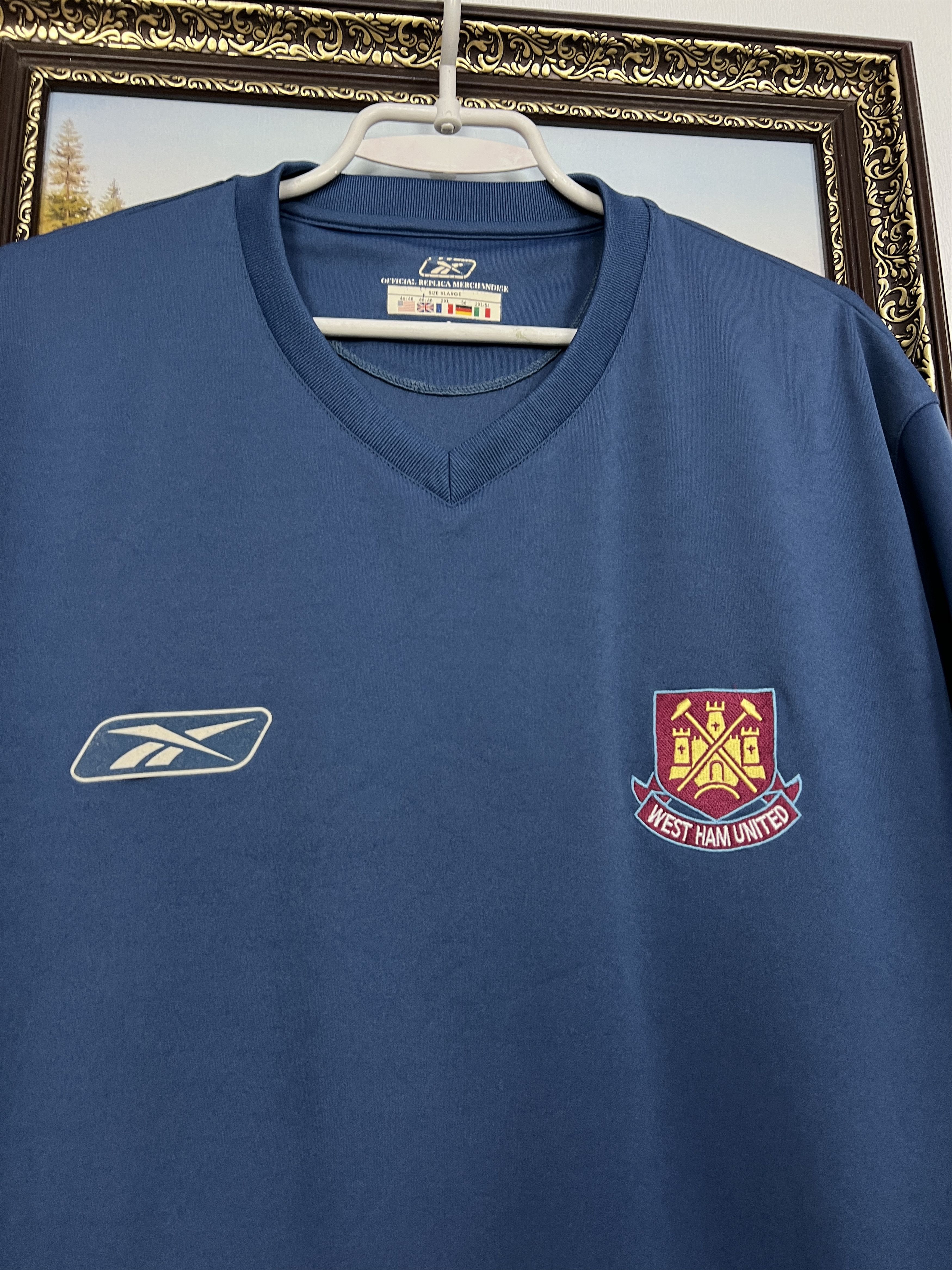 Reebok Vintage 2000's West Ham Football Shirt Soccer Jersey Trikot Size US XXL / EU 58 / 5 - 3 Thumbnail