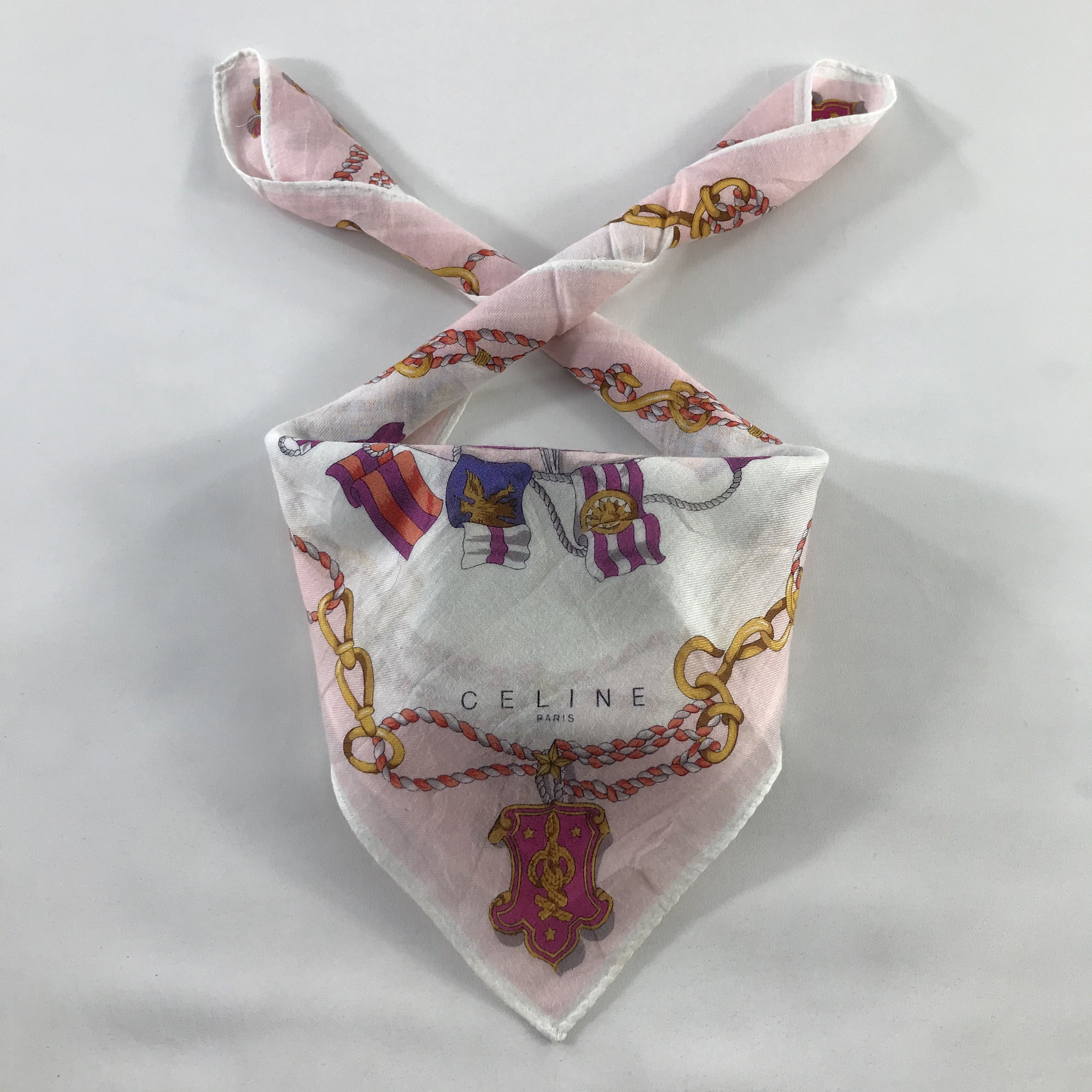 Celine × Vintage Celine Bandana / Handkerchief / Neckerchief - S1113 Size ONE SIZE - 3 Thumbnail