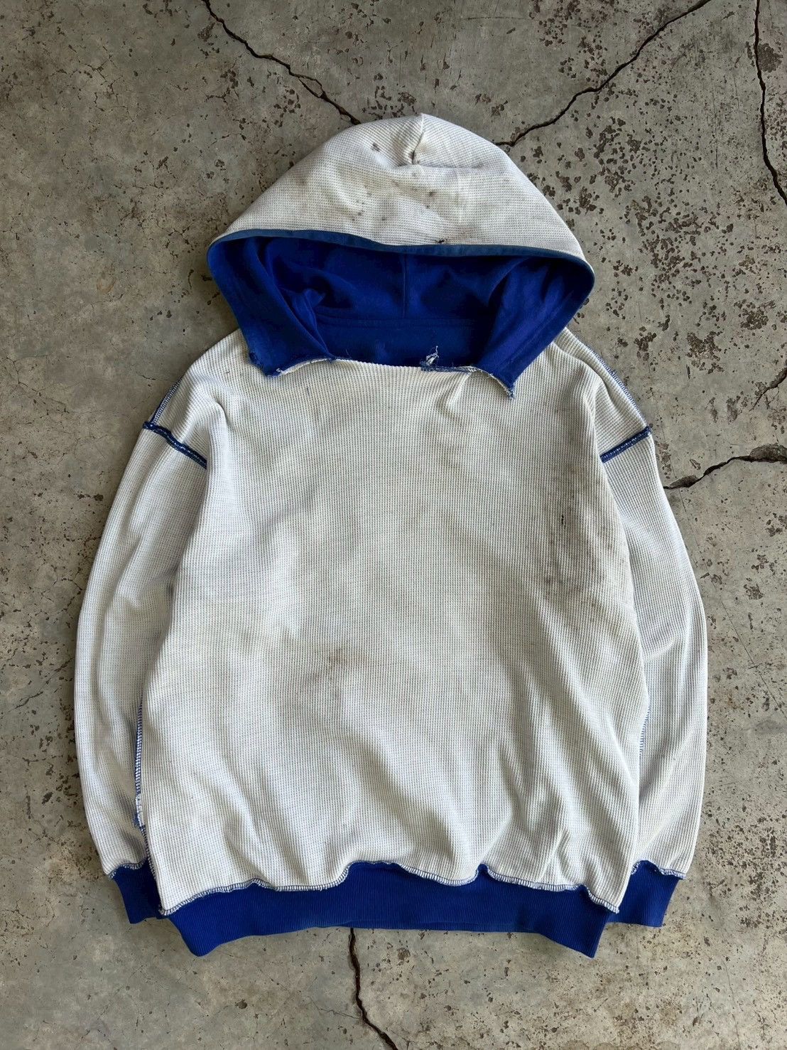 Vintage Thrashed Vintage Thermal Lined Hoodie Distressed ERD Size US M / EU 48-50 / 2 - 5 Thumbnail