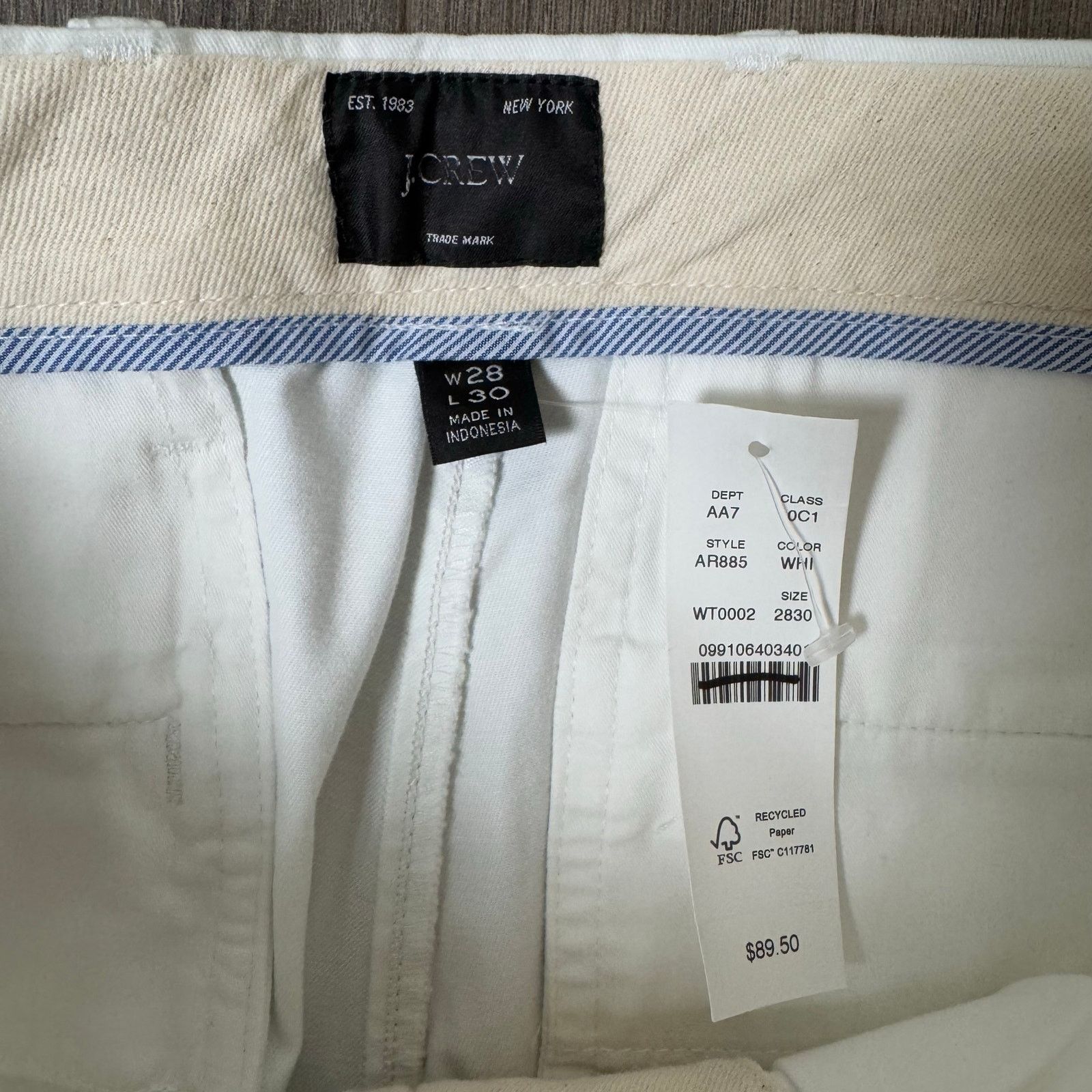 J.Crew J Crew 484 Slim Fit Stretch Chino Casual Pants US Mens 28X30 Size US 28 / EU 44 - 3 Thumbnail