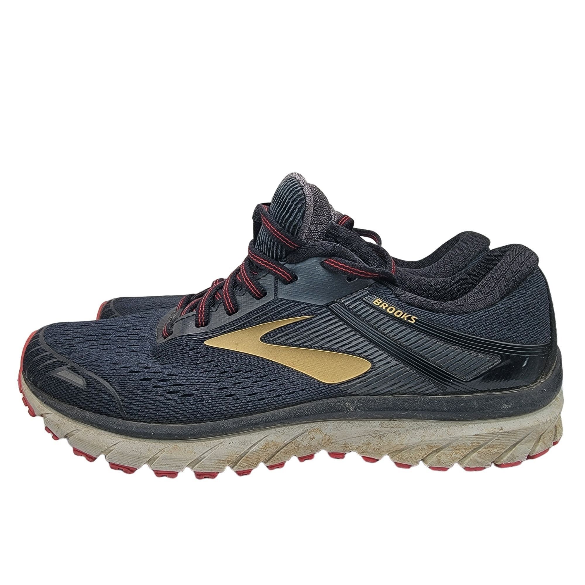 Brooks Brooks Adrenaline GTS 18 Mens 8 Black Gold Running Athletic Size US 8 / EU 41 - 11 Thumbnail