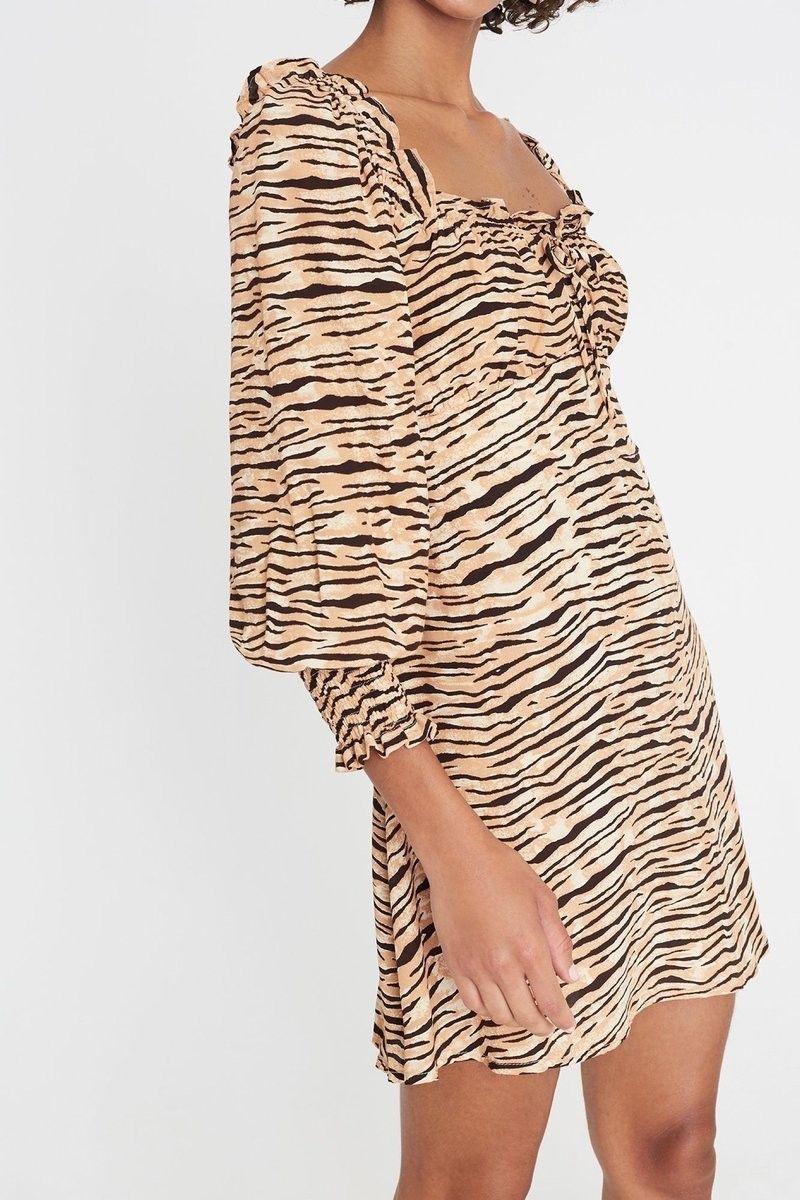 FAITHFULL Faithfull The Brand Ira Mini Dress Wyldie ( 2/XS ) Size XS / US 0-2 / IT 36-38 - 2 Thumbnail