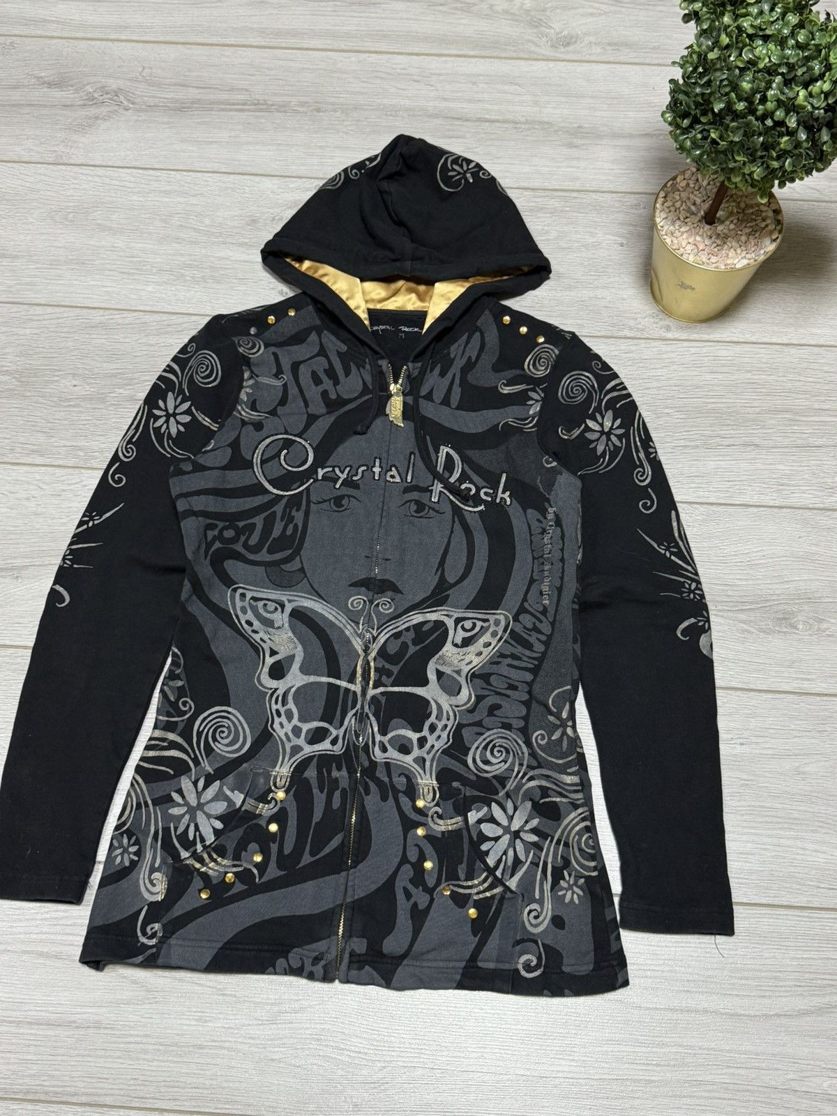 Christian Audigier Christian Audigier Crystal Rock all over zip hoodie Size M / US 6-8 / IT 42-44 - 8 Thumbnail