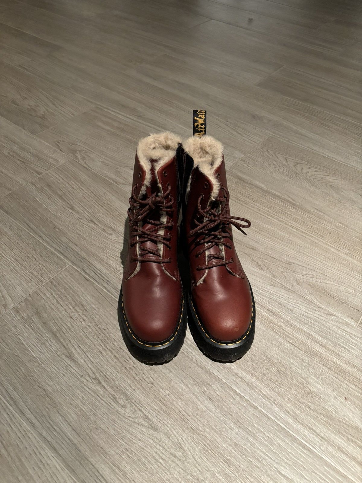 Dr. Martens Burgundy Dr. Martens Jadon boots Size US 10 / EU 43 - 1 Thumbnail