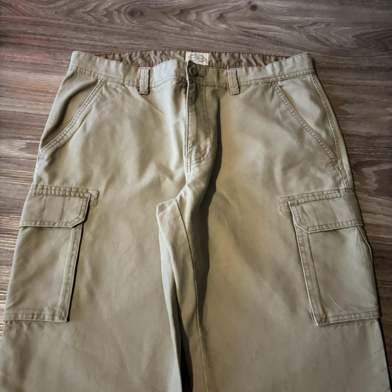 Vintage Crazy Vintage Y2K/2000s Baggy Light Khaki Skater Cargo Pants! 36x30 Size US 36 / EU 52 - 5 Thumbnail