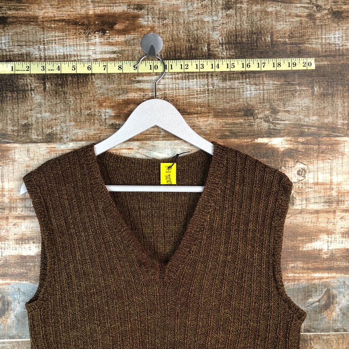 Vintage Japan ripped vintage Brown Vest Knitwear #A1800 Size S / US 4 / IT 40 - 4 Thumbnail