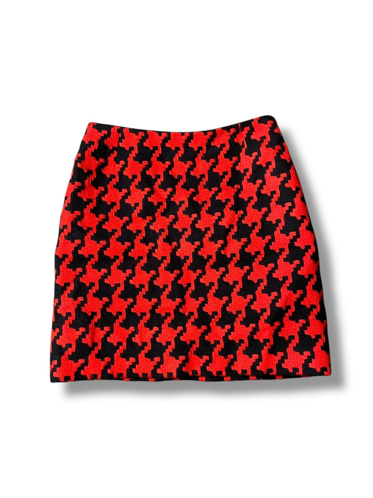 Designer × Michel Klein × Vintage MICHEL KLEIN Houndstooth Mini Skirt (93) Size 25" / US 0 / IT 36 - 1 Thumbnail