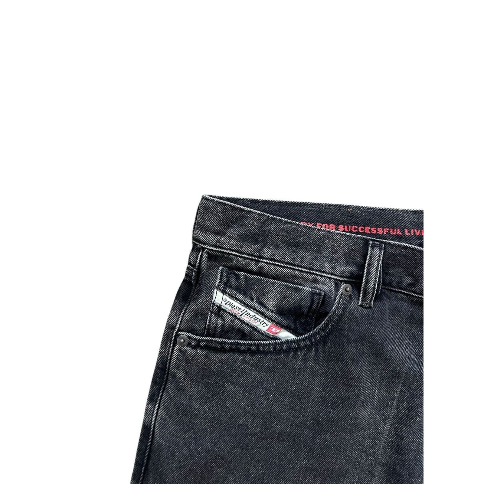 Diesel Diesel Mens Jeans Slim Fit Straight Leg Black Size 36/32 Size US 36 / EU 52 - 3 Thumbnail
