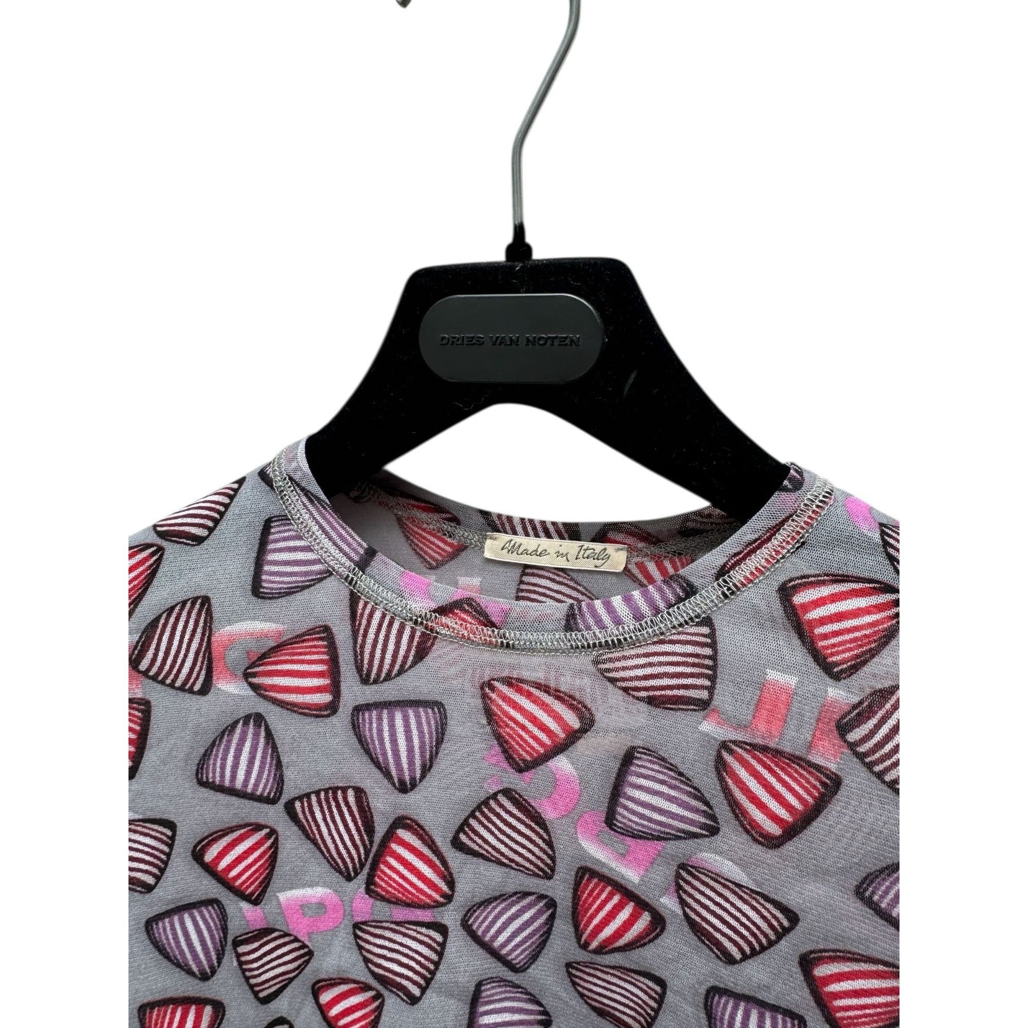 Jean Paul Gaultier Vintage Unisex Mesh Printed T-Shirt Size L / US 10 / IT 46 - 2 Thumbnail