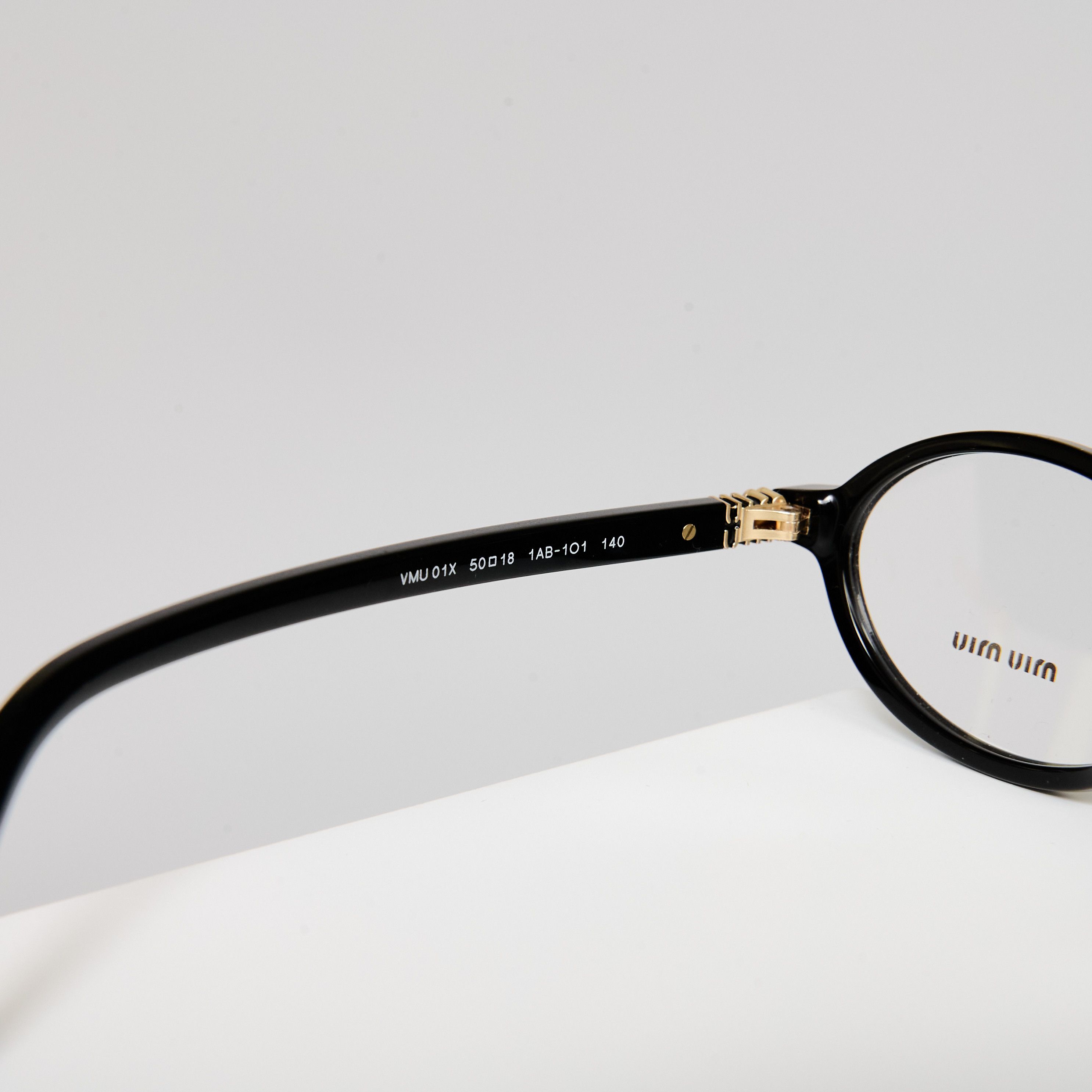 Miu Miu MIU MIU MU 01XV 1AB101 Eyewear BLACK Size ONE SIZE - 5 Thumbnail