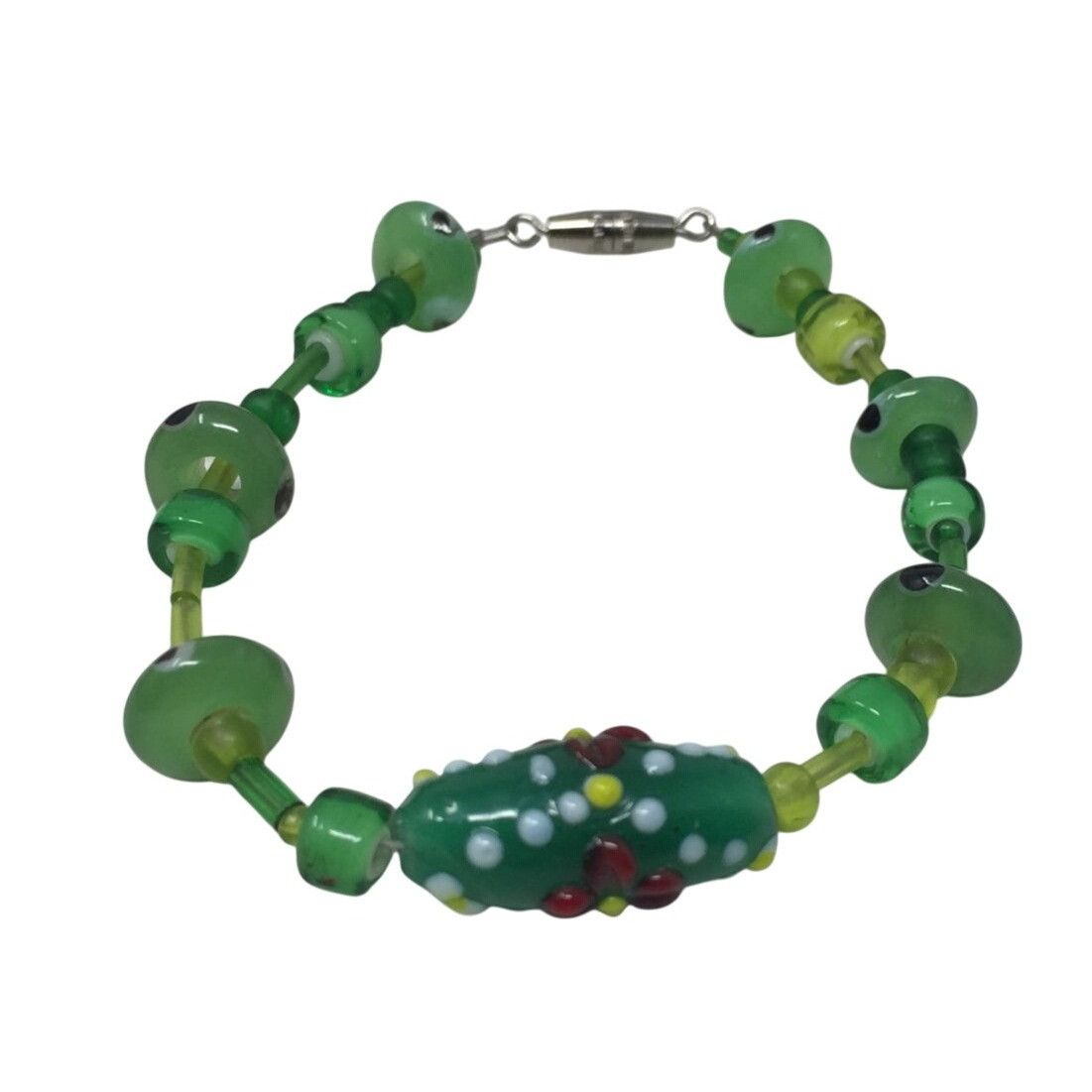 Other Women's/Girl's Green Beaded Bracelet Size ONE SIZE - 1 Thumbnail