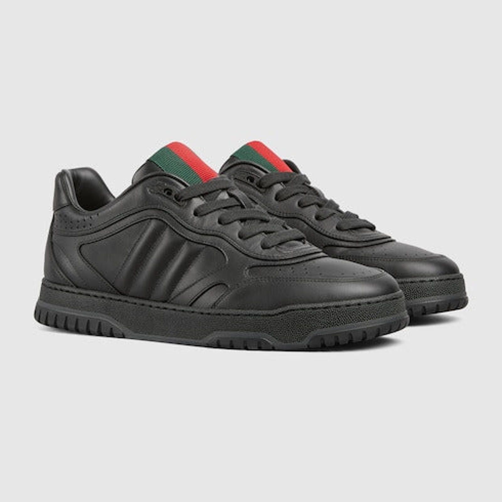 Gucci Gucci Re-Web Leather Sneakers Size US 6 / EU 39 - 2 Thumbnail