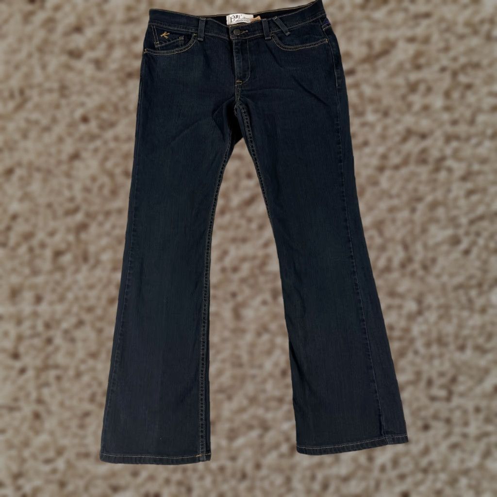 Vintage Earl Jean Jeans Women 8 Black Denim Bootcut Mid Rise 32x31 Regular Stretch 5-Pocket Size 30" / US 8 / IT 44 - 1 Thumbnail