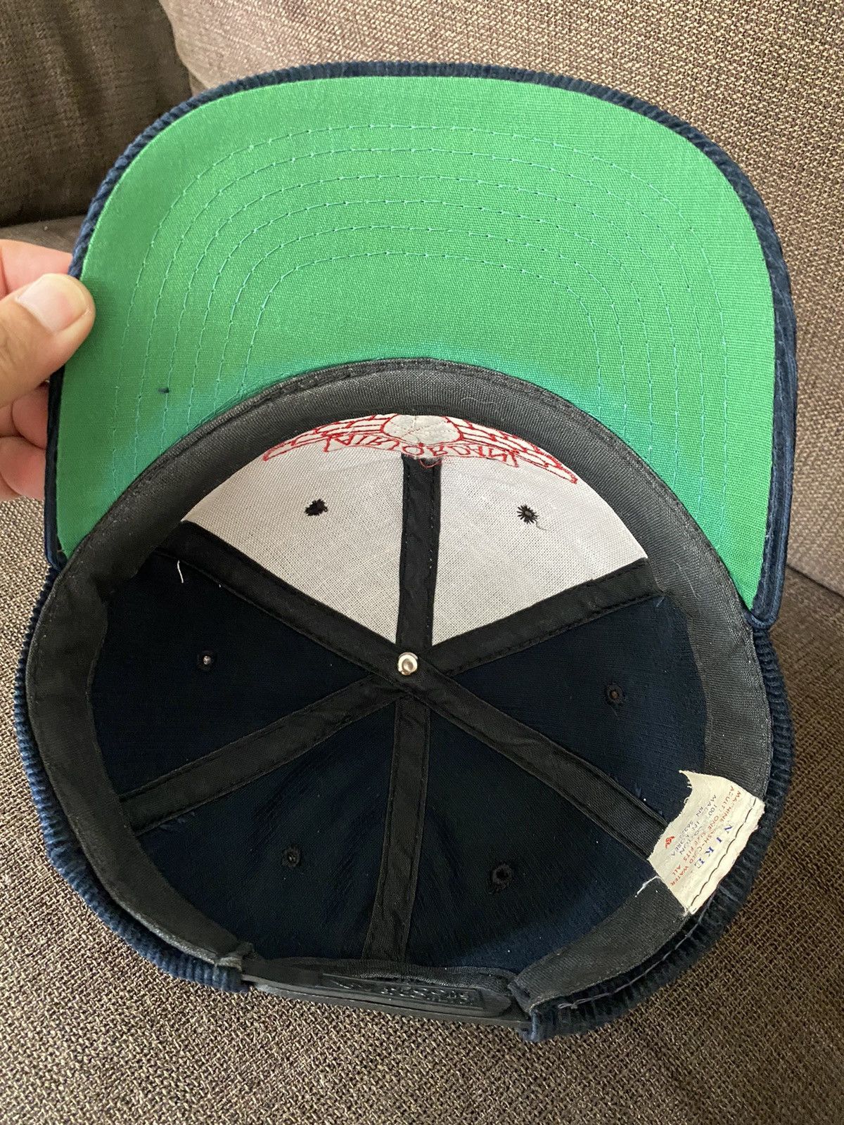 Nike × Vintage Very RARE Vintage Nike Ballwings 1985 Corduroy Cap Size ONE SIZE - 3 Thumbnail