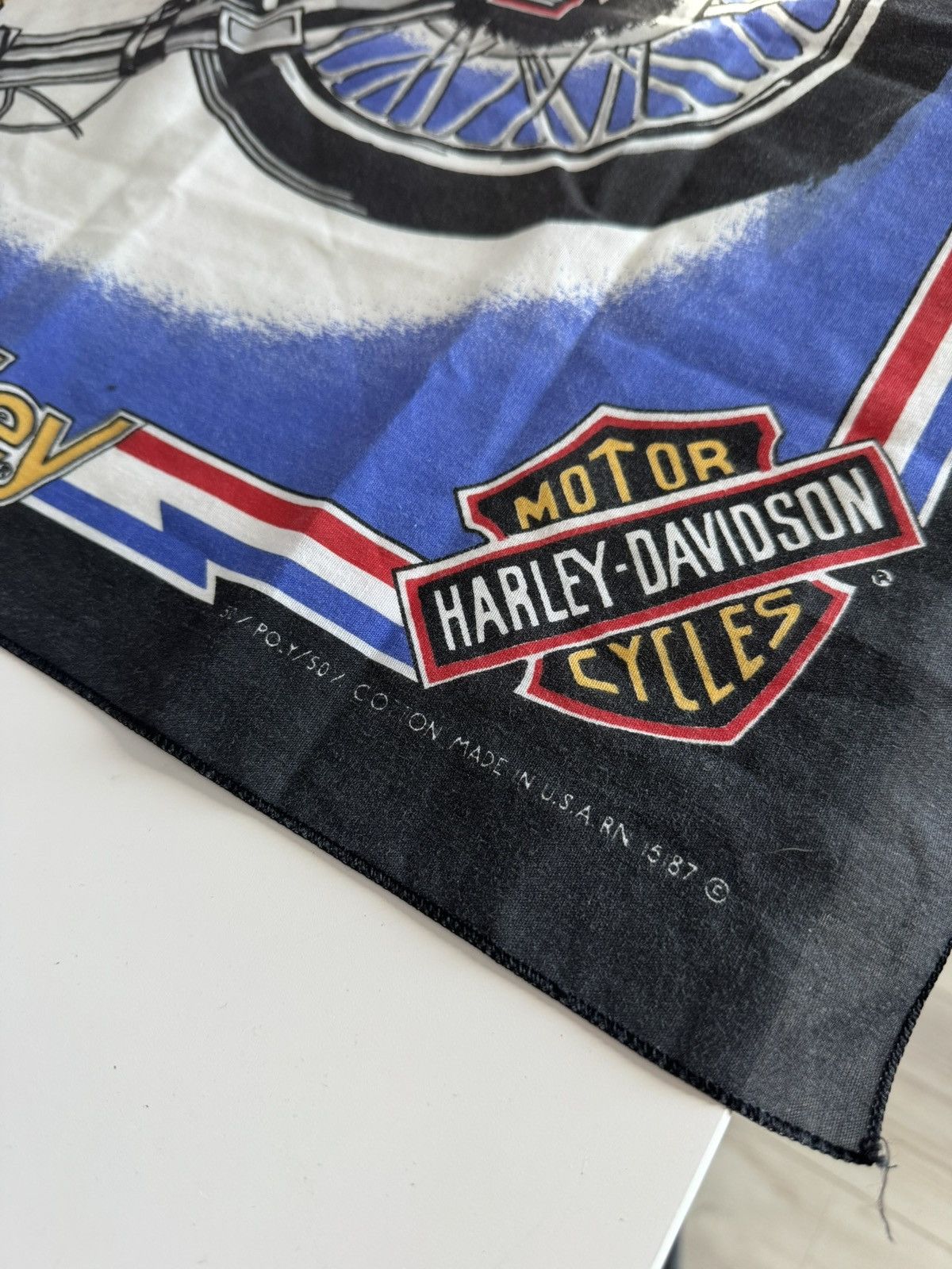 Harley Davidson Vintage Harley Davidson Eagle Wheel Bandana Size ONE SIZE - 2 Thumbnail